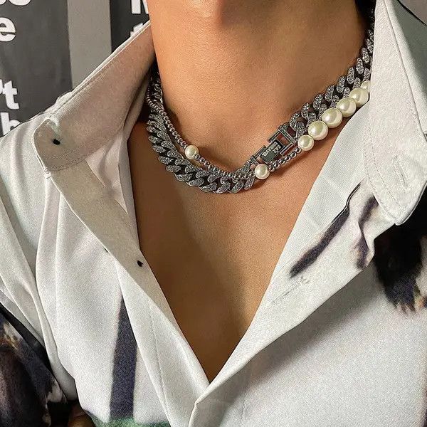 Jewelry Kuroda x Fumie Fashion Hip Hop Men's Silver Necklace Size ONE SIZE - 3 Thumbnail
