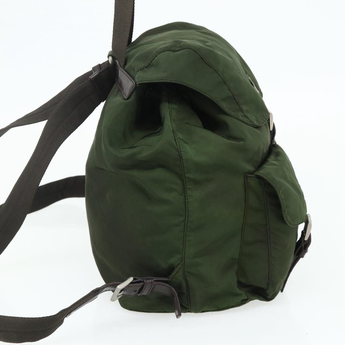 PRADA Backpack Nylon Silver Khaki Auth 176690 PRADA Backpack Nylon Silver Khaki Auth 176699 - Jerrillo main image 4