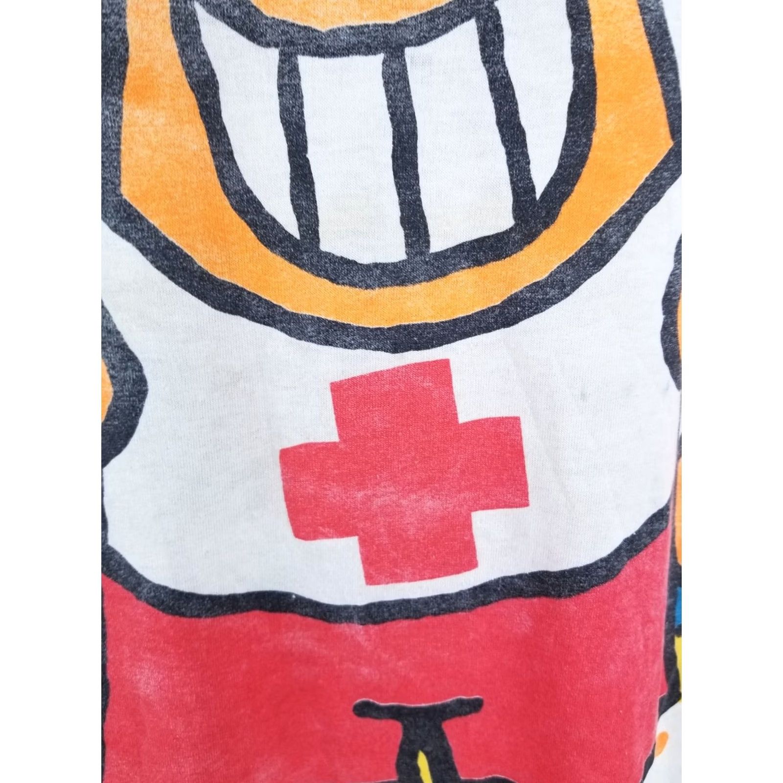 Hanes VINTAGE 90s LIFE GUARD T-SHIRT XLARGE White 2 SIDE PRINT SINGLE STITCH Mens Size US XL / EU 56 / 4 - 6 Thumbnail