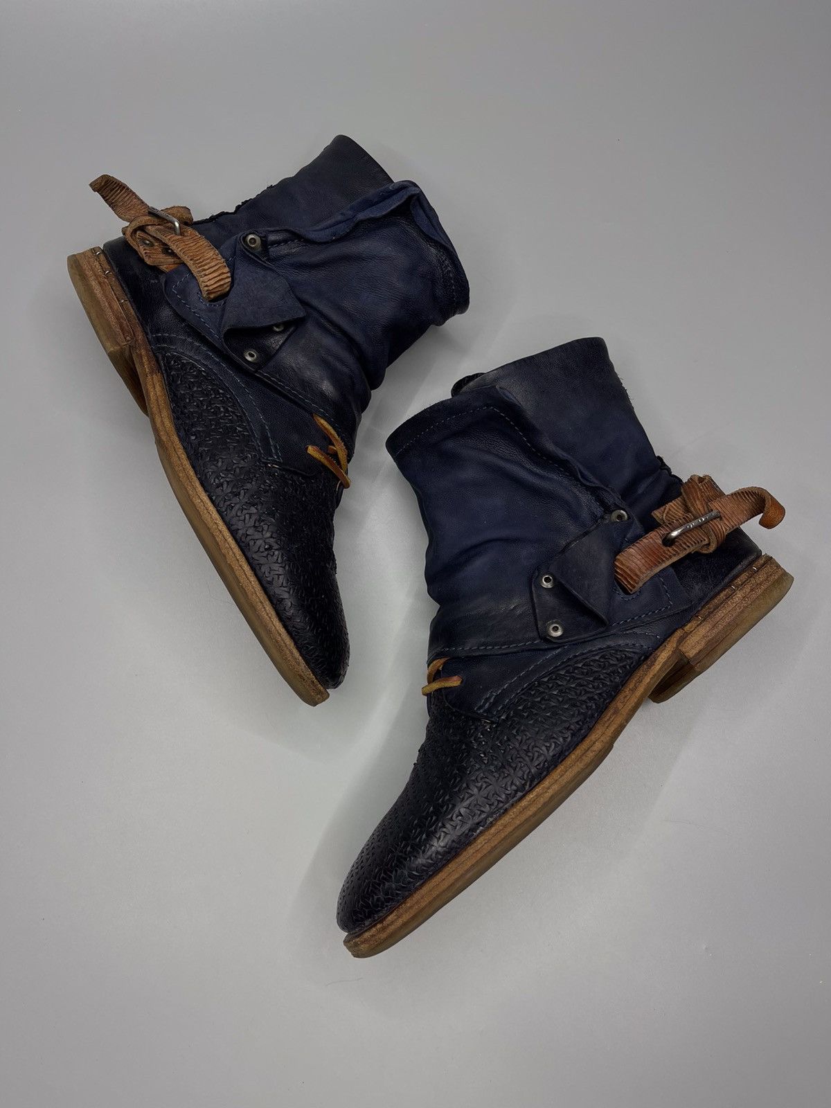 Japanese Brand × Vintage A.S 98 Boots Leather Style Rick Owens Size US 6 / EU 39 - 4 Thumbnail