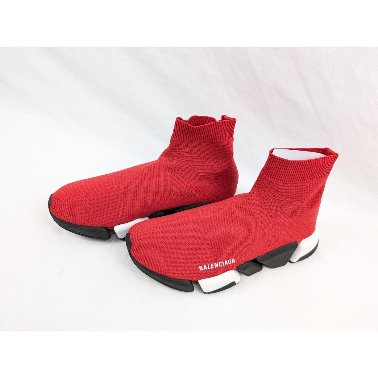 Balenciaga o1rshd1 Speed 2.0 Low-Top Sneakers in Red/Black/White Size US 9 / EU 42 - 18 Thumbnail