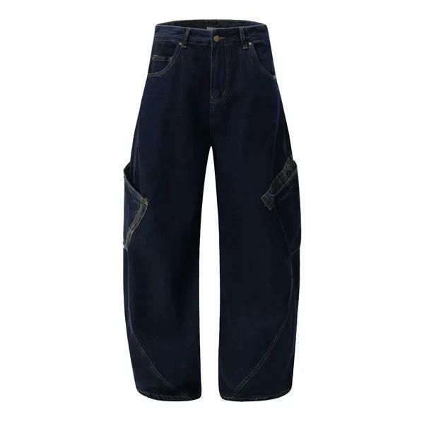 VIBE Men's loose wide-leg scimitar jeans with patch pockets Size US 34 / EU 50 - 1 Thumbnail
