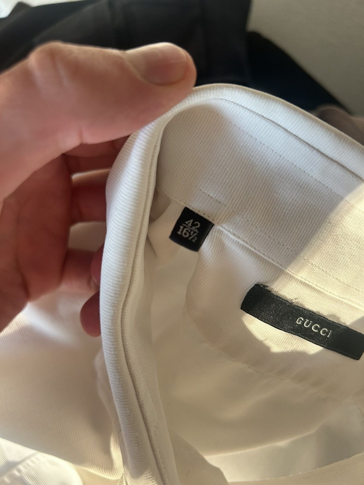 Gucci Gucci Classic White Cotton Shirt - Size 41 (16 1/4) Size US L / EU 52-54 / 3 - 14 Thumbnail