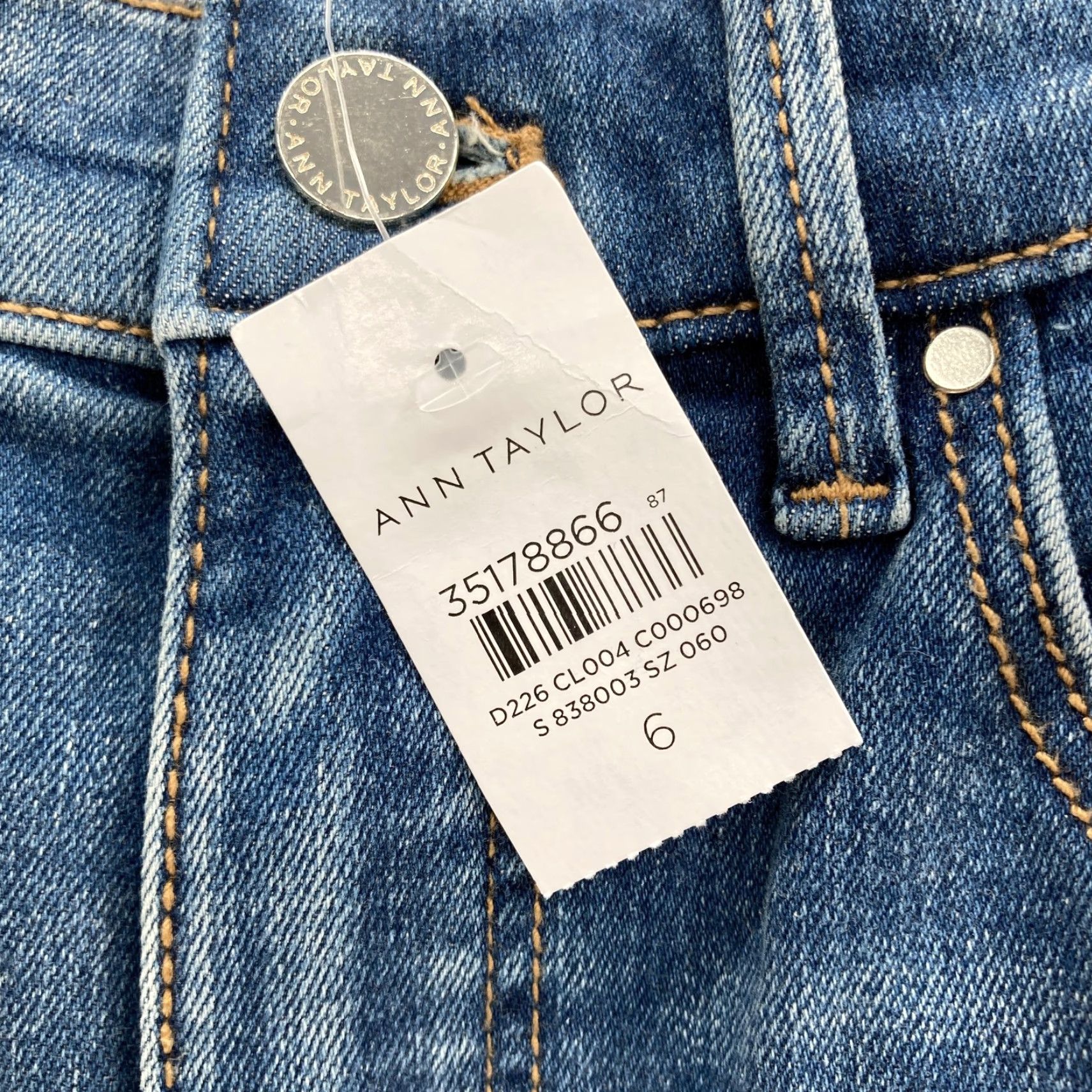 Ann Taylor Ann Taylor Jeans Womens 6 Blue The Skinny High Rise Perfect Pocketing Stretch Size 28" / US 6 / IT 42 - 5 Thumbnail