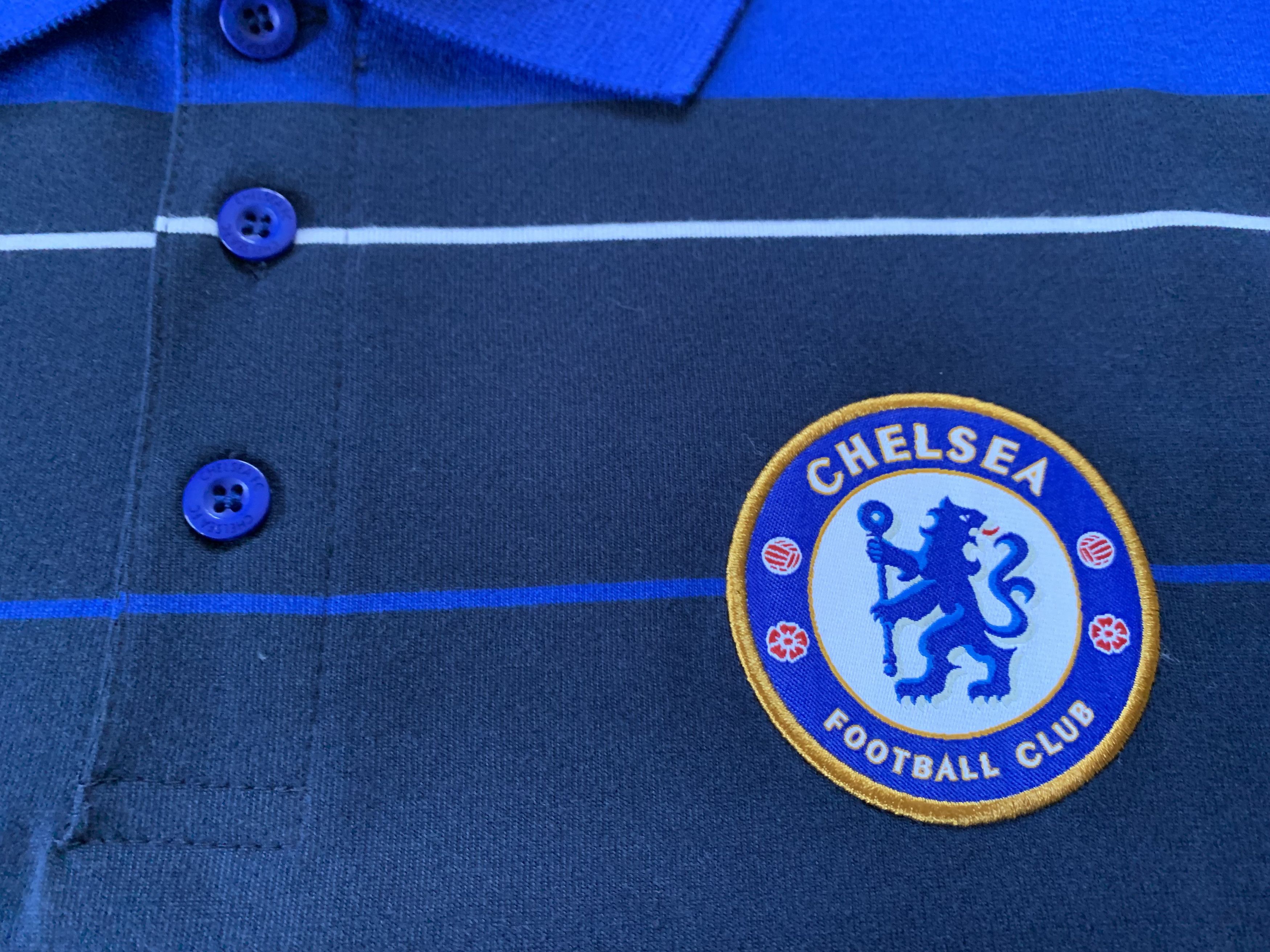 Chelsea Soccer × Vintage Chelsea FC Cotton Stripe Polo Size US M / EU 48-50 / 2 - 5 Thumbnail