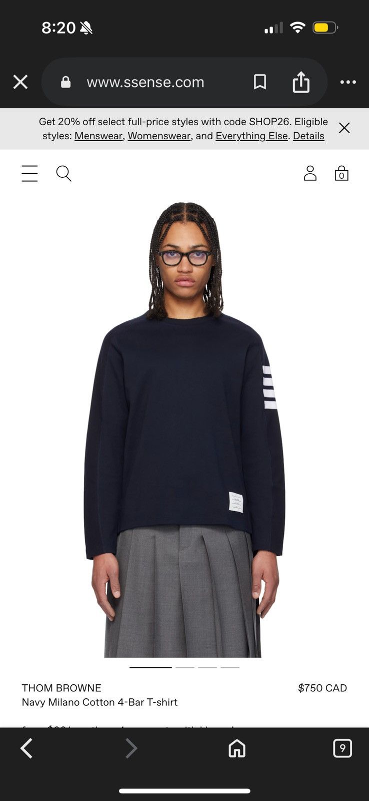 Thom Browne Thom Browne Navy Milano Cotton 4-Bar Long Sleeve Size US L / EU 52-54 / 3 - 2 Thumbnail