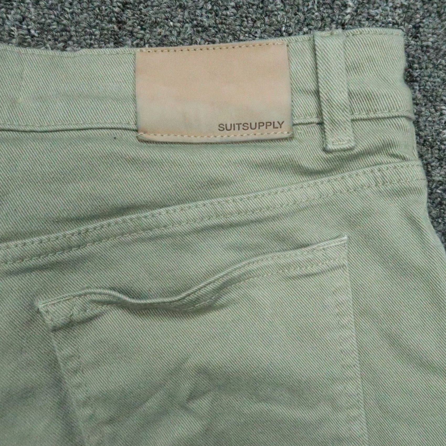 Suitsupply Suitsupply Jeans Mens 28x30 Green 5-Pocket Denim Button Fly Stretch Italy Regular Capable Size US 28 / EU 44 - 7 Thumbnail