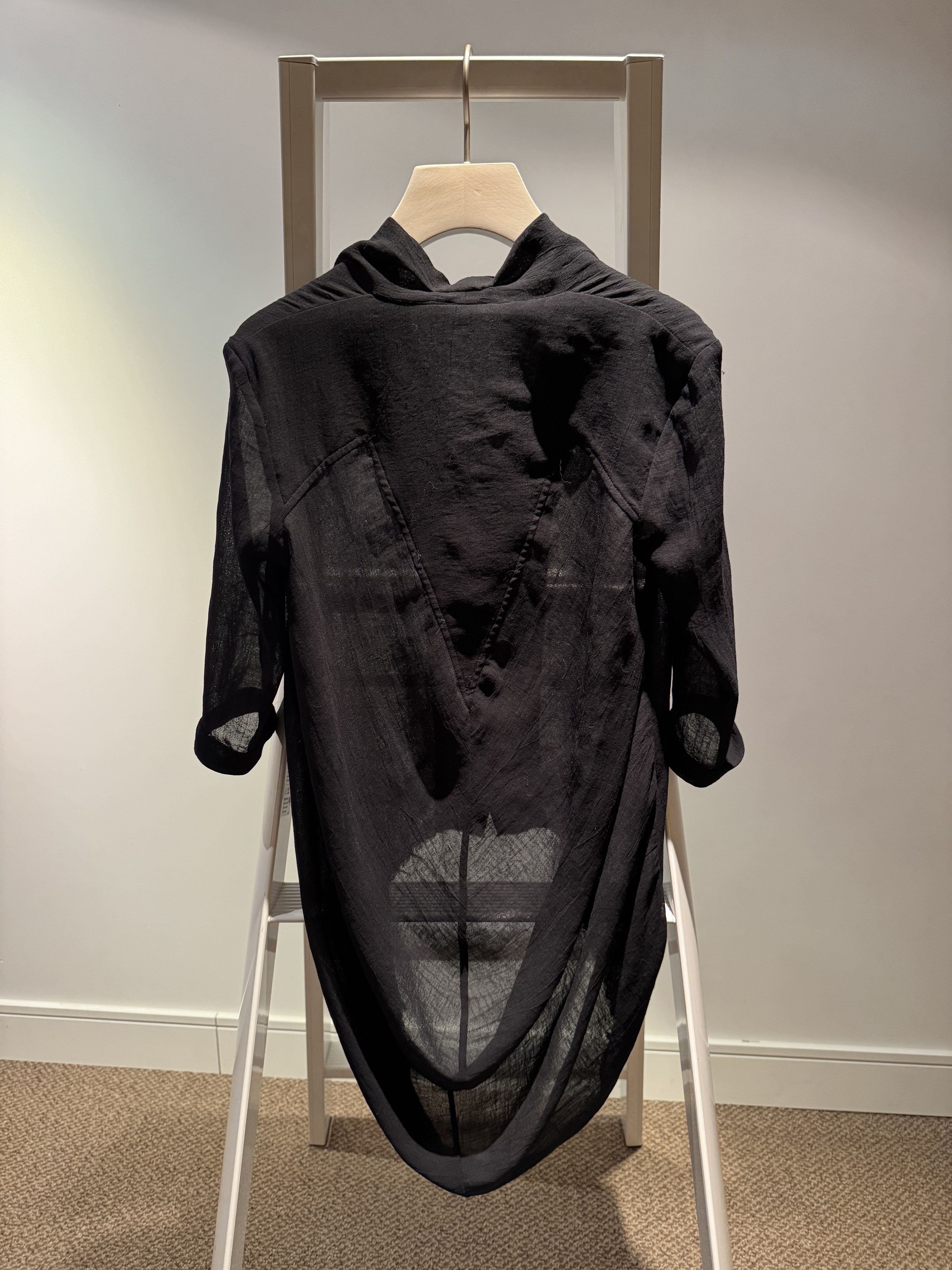 Helmut Lang Helmut Lang Draped Black Shirt (Size P) Size XS / US 0-2 / IT 36-38 - 5 Thumbnail