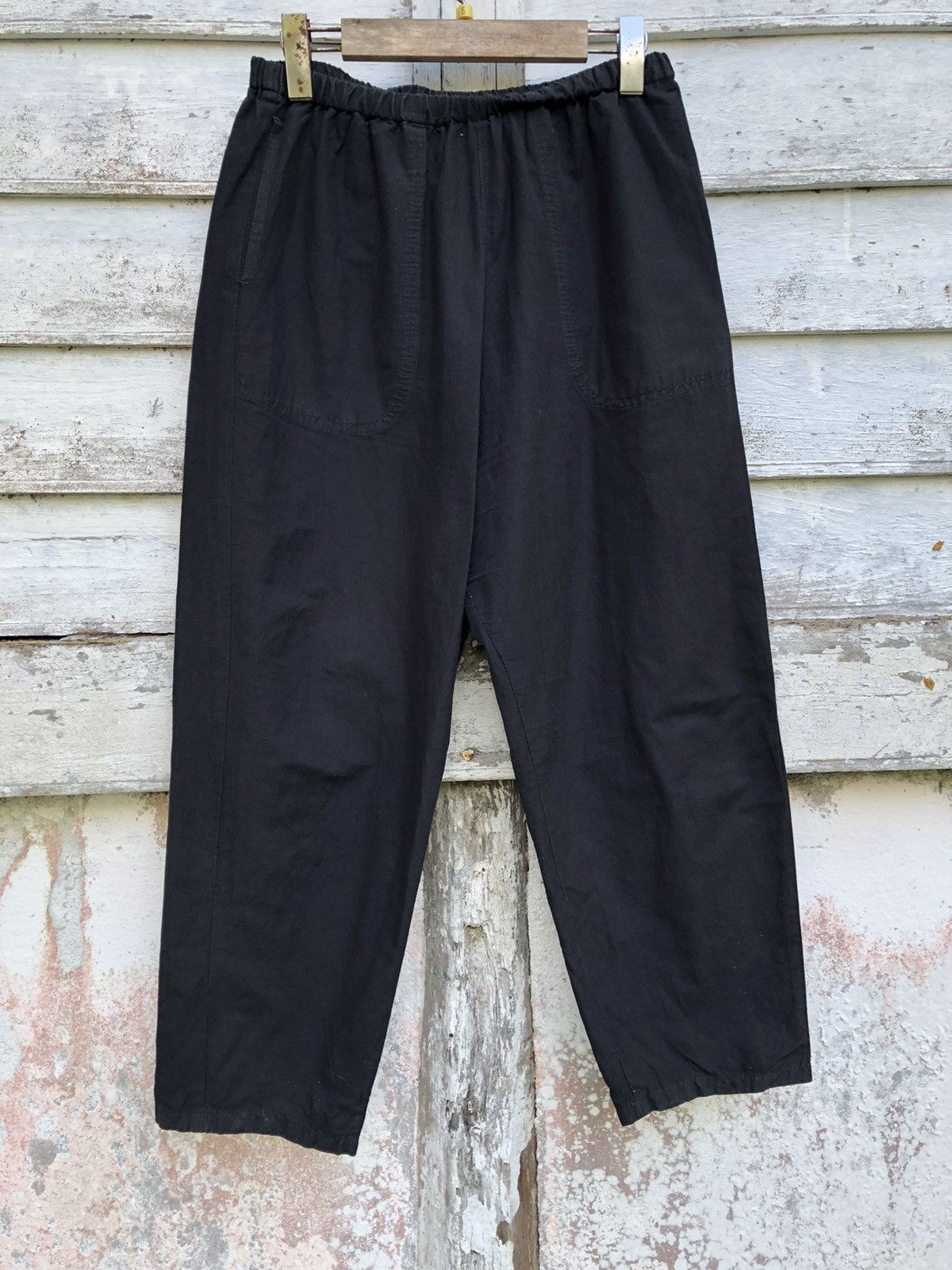 image of Danton Linen Cotton 3Q Pant 26-30 in Black, Men's