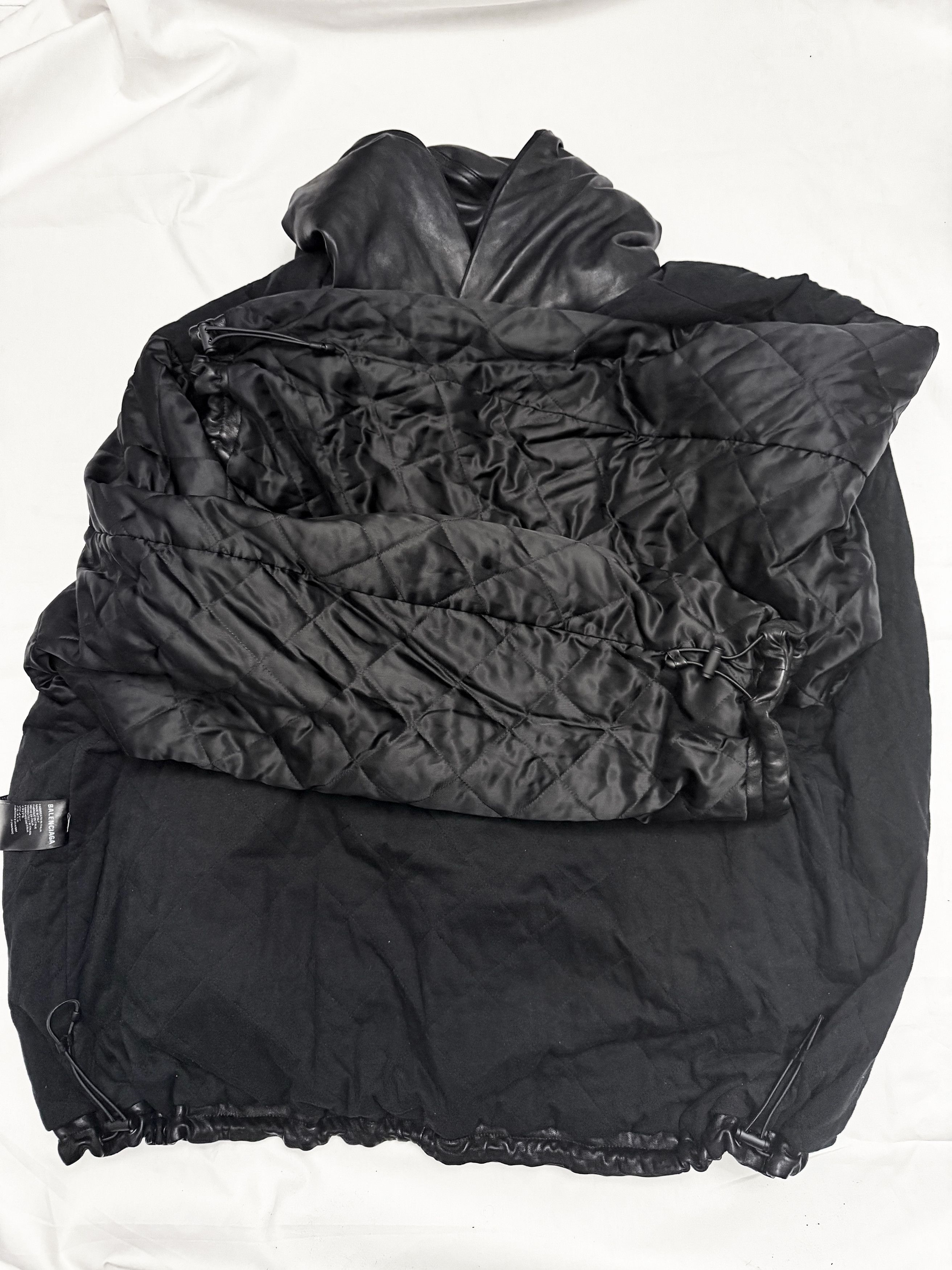 Balenciaga Oversized Full-Grain Leather Hoodie Size US M / EU 48-50 / 2 - 16 Thumbnail