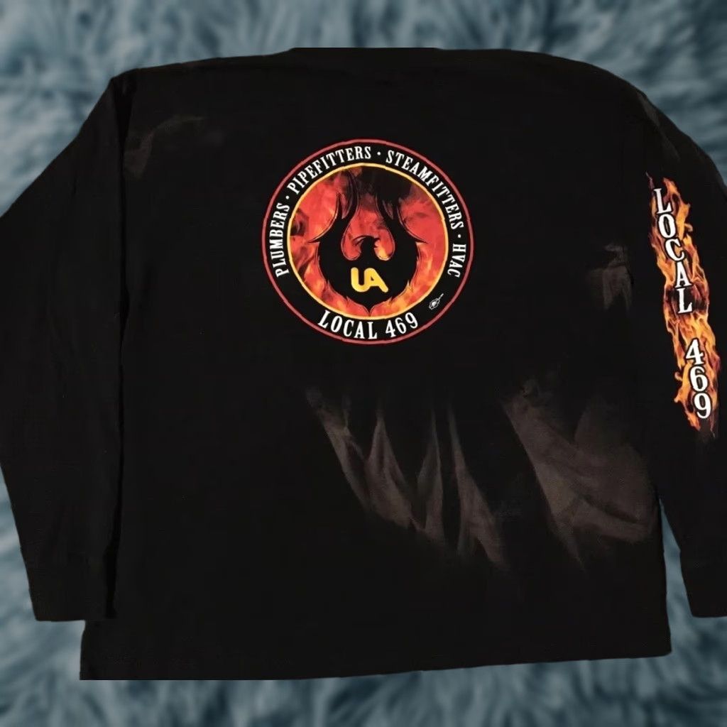 Vintage VINTAGE Local 469 Faded Flame Shirt 3XL Black 3XL Mens T-Shirt Punk Grunge Skate Harley California USA 80s 90s Trucker Biker Fire Size US XXL / EU 58 / 5 - 1 Thumbnail