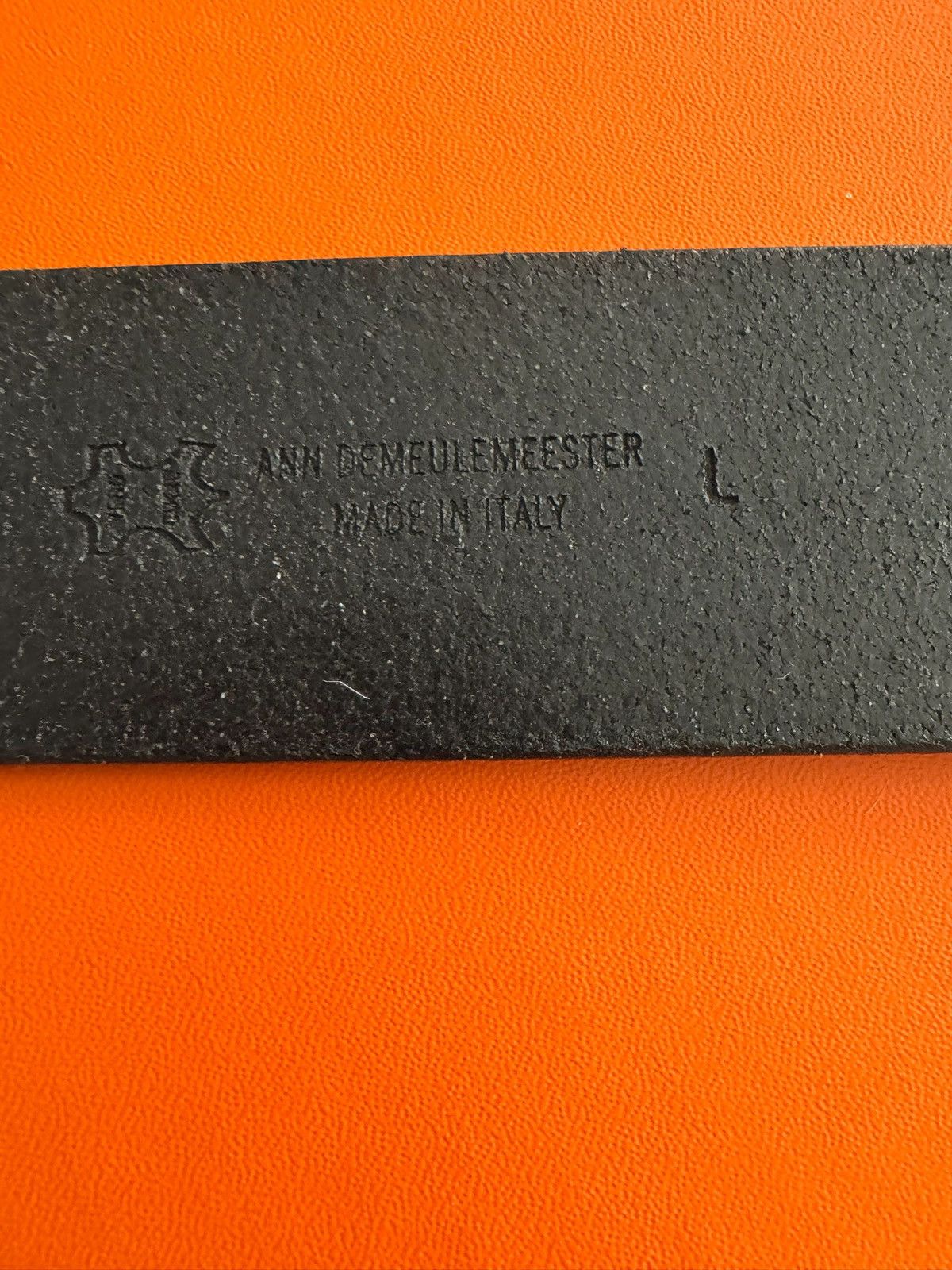 Ann Demeulemeester Black Leather Belt with Silver Buckle Size 44 - 4 Thumbnail