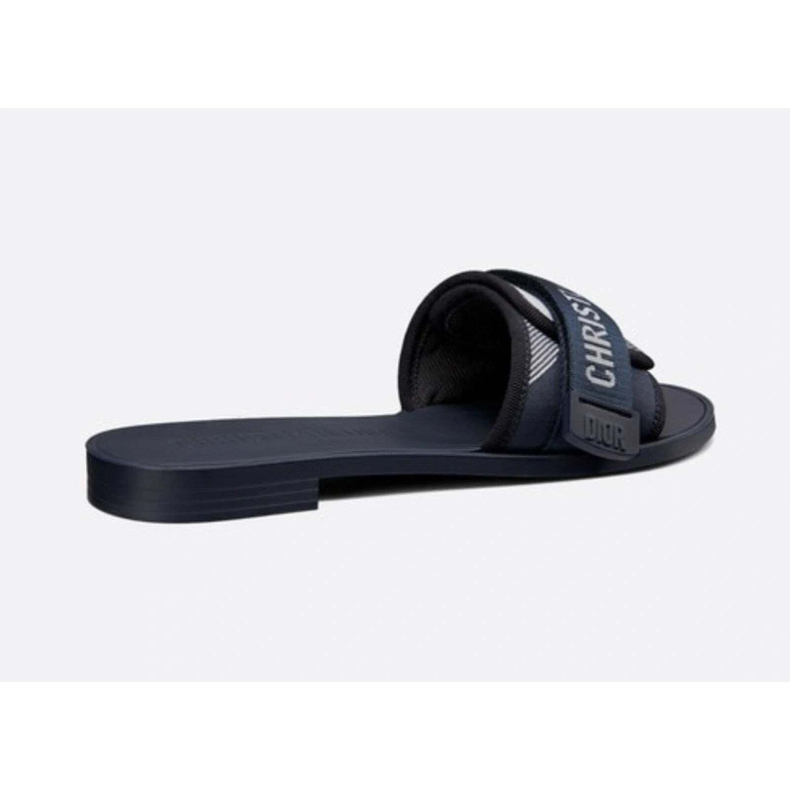 Dior Dio(r)evolution Dway Rubber Logo Slide Mule Flat Sandal 37 Size US 7 / IT 37 - 10 Thumbnail
