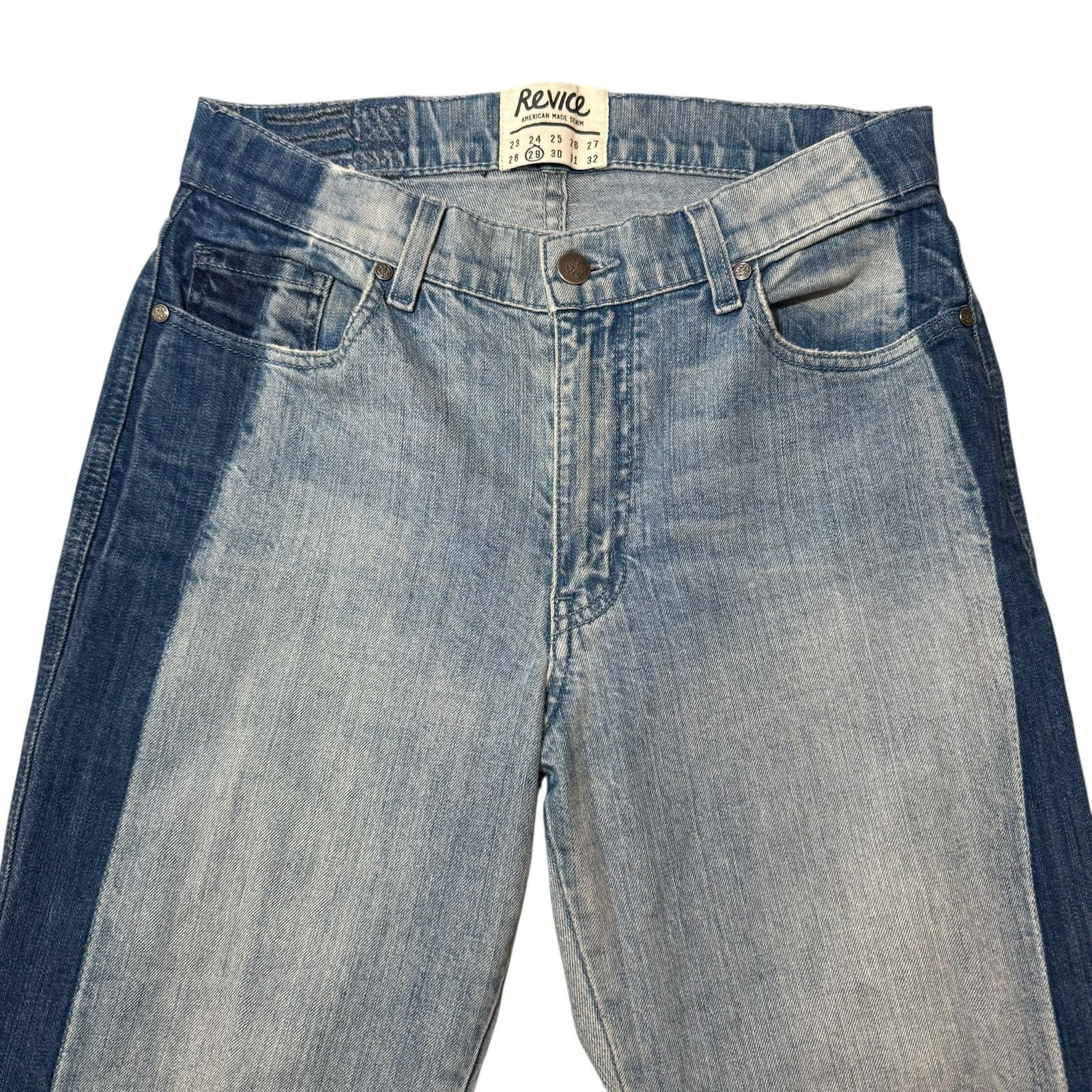 Other REVICE Two Tone Ankle Blue Jeans Distressed Raw Hem Size 29 Size 30" / US 8 / IT 44 - 4 Thumbnail