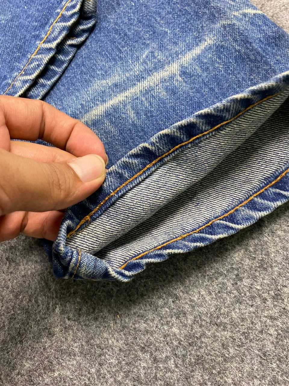 Levi's vintage levis 505 orange tab denim nice design Size US 33 - 7 Thumbnail