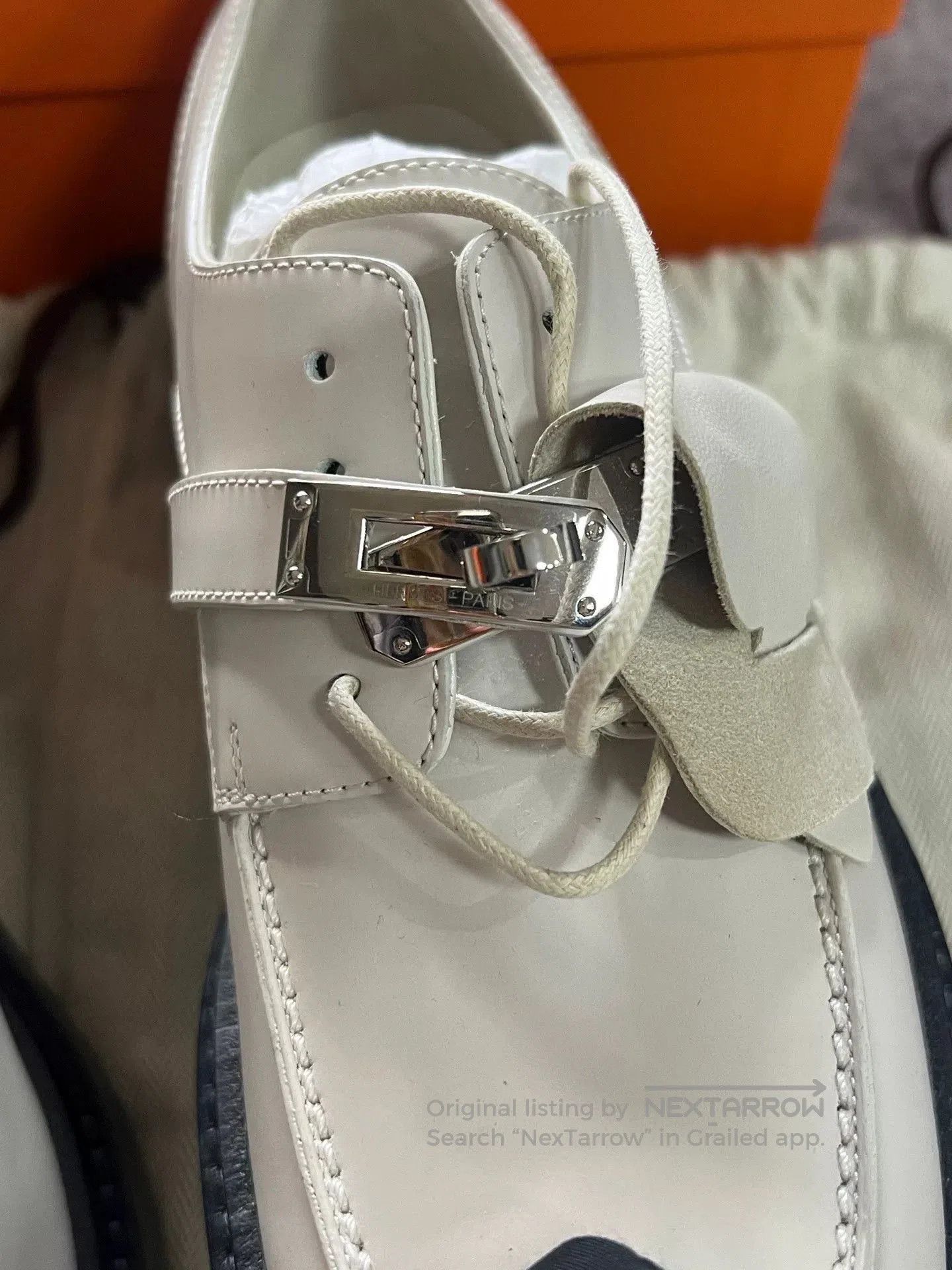 Hermes Hermes FIRST Platform Silver Buckle Shoes. Size US 6 / IT 36 - 3 Thumbnail