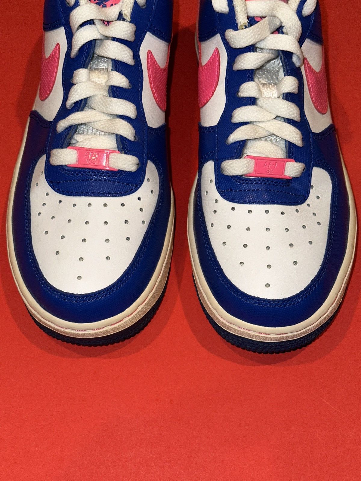 Nike NOS Vtg NIKE Air Force 1 AF-1 '82 Pink & Blue Deadstock 7M Size US 7 / EU 40 - 11 Thumbnail