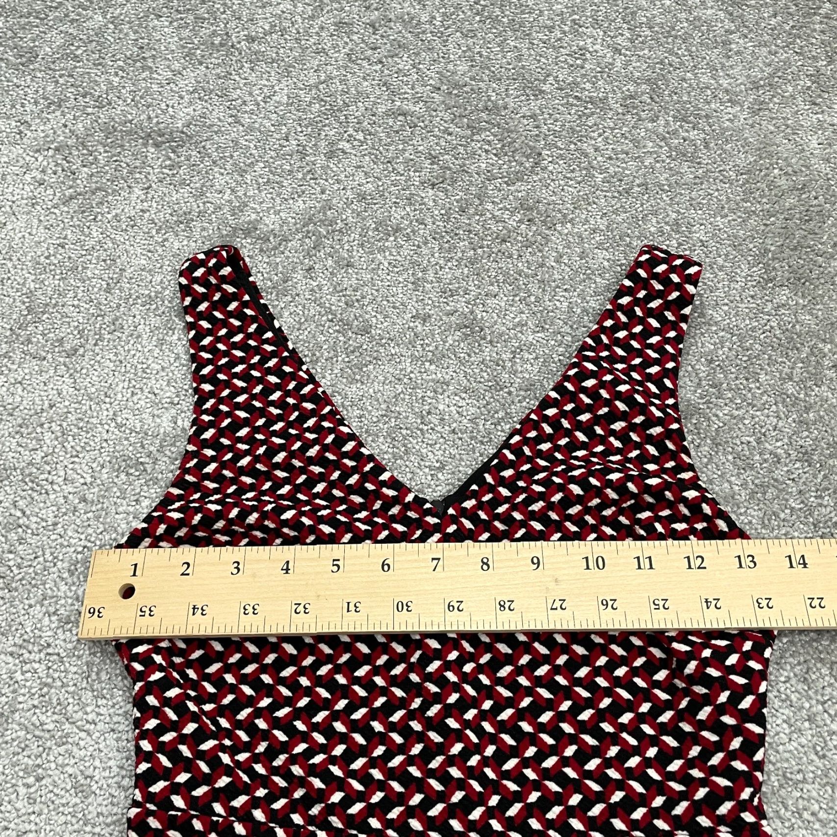 AQUA Aqua By Bloomingdale's Dress Womens XS A-Line Sleeveless V-Neck Multi Geometric Size XS / US 0-2 / IT 36-38 - 7 Thumbnail