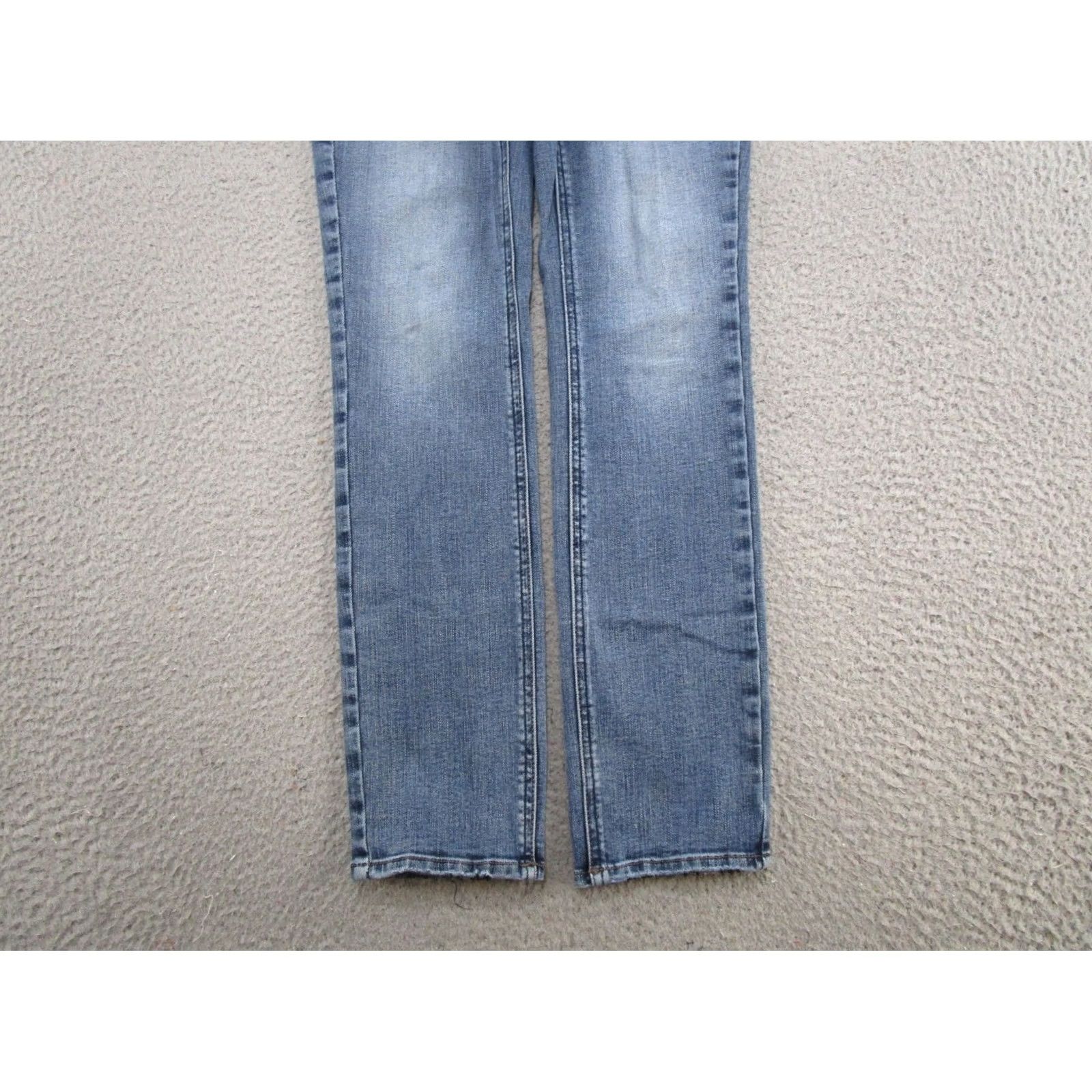 Silver Jeans Co. Silver Jeans Co Blue Stretch Elyse Straight Leg Jeans Womens Size 24x29 Size 42" / US 20 - 2 Thumbnail