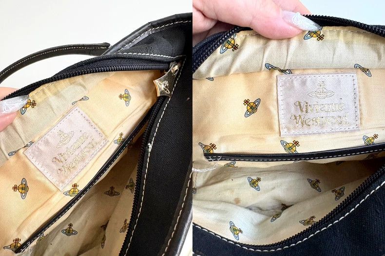 Vivienne Westwood Vivienne Westwood size os Black canvas Saturn Logo handbag Size ONE SIZE - 6 Thumbnail