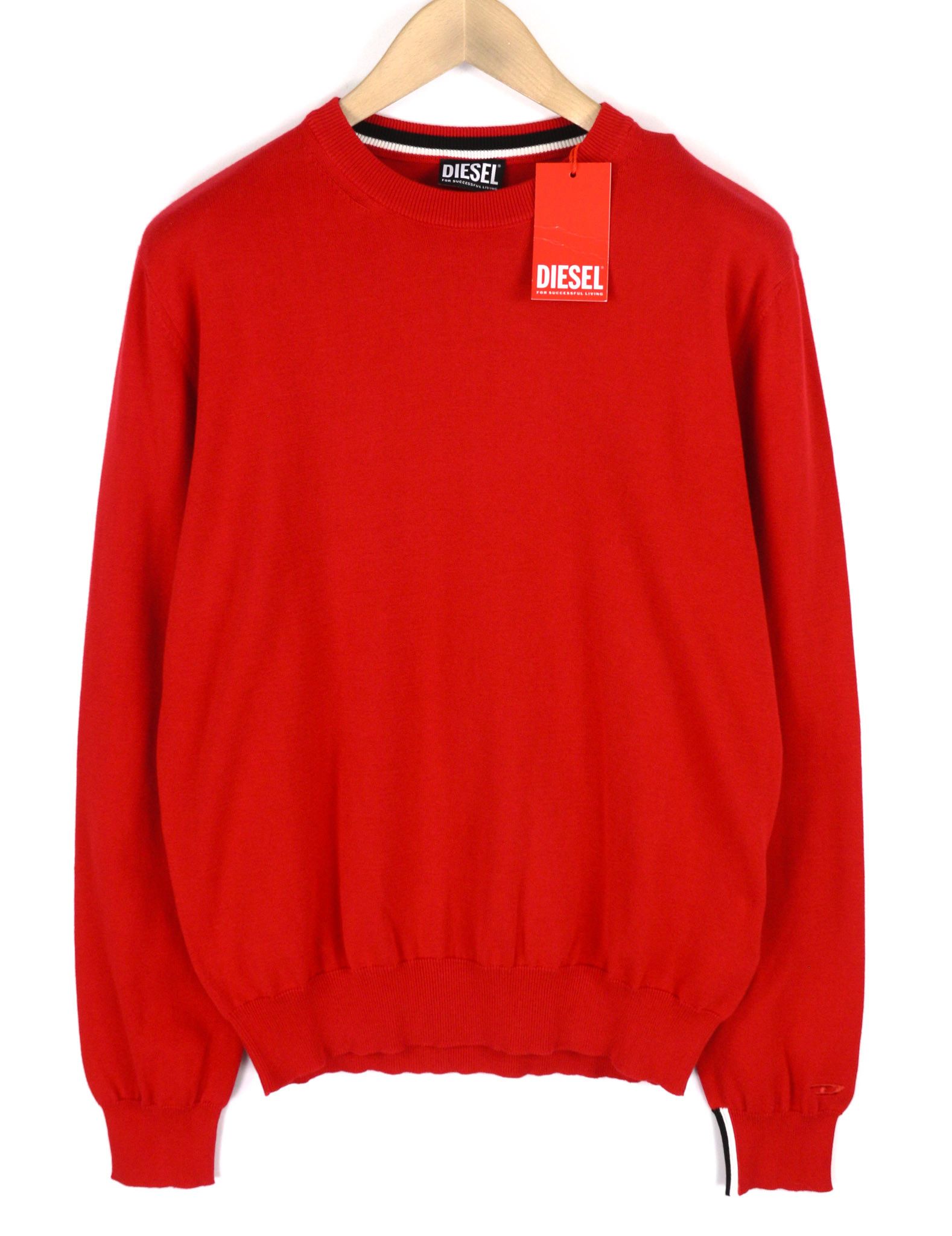 Diesel K-YONKERS M Red Crew Neck Tight-Knit Jumper 40388 Size US M / EU 48-50 / 2 - 1 Thumbnail
