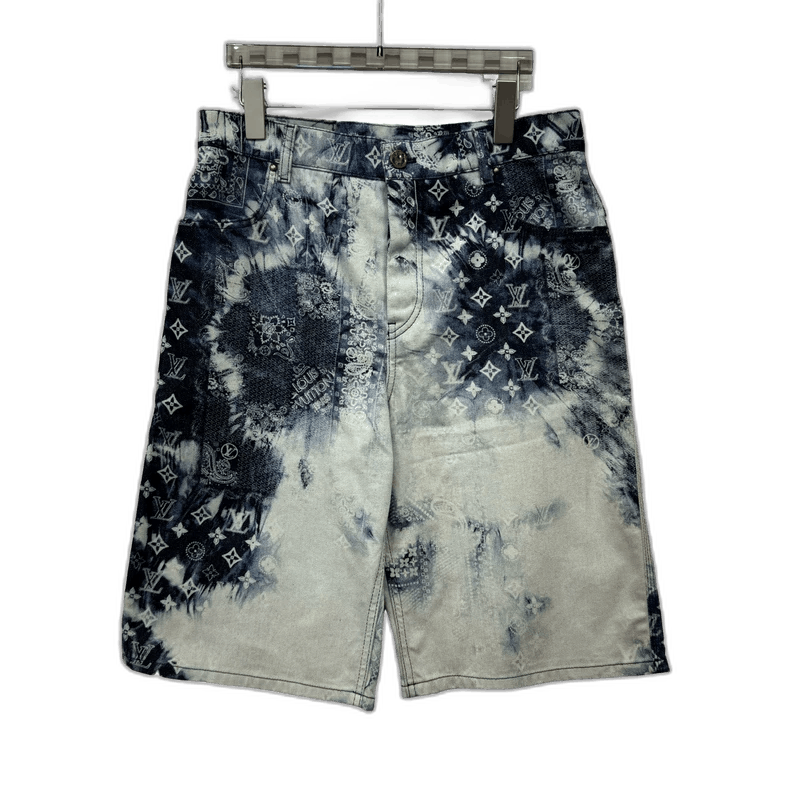 Louis Vuitton Louis Vuitton Denim Shorts with Flower Print -2505