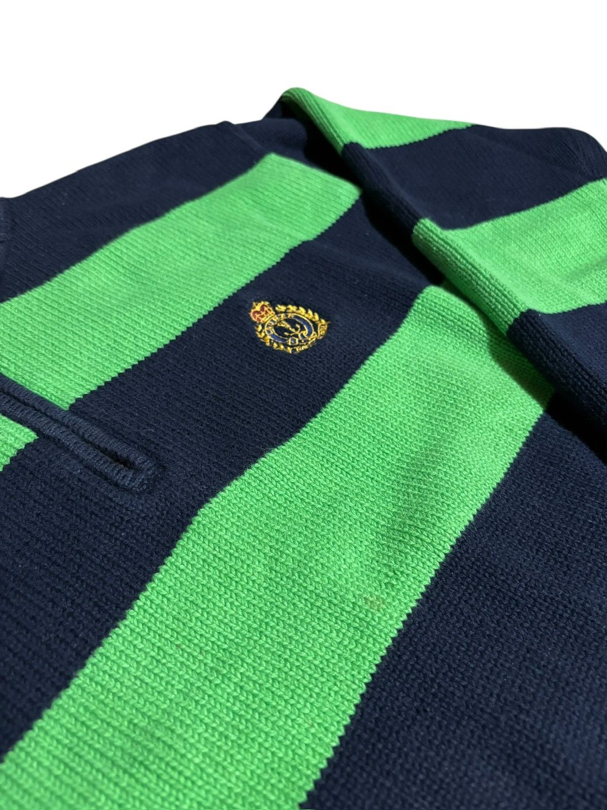 Ralph Lauren *VINTAGE*Ralph Lauren striped quarter-zip knit rugby sweater Size US M / EU 48-50 / 2 - 2 Thumbnail