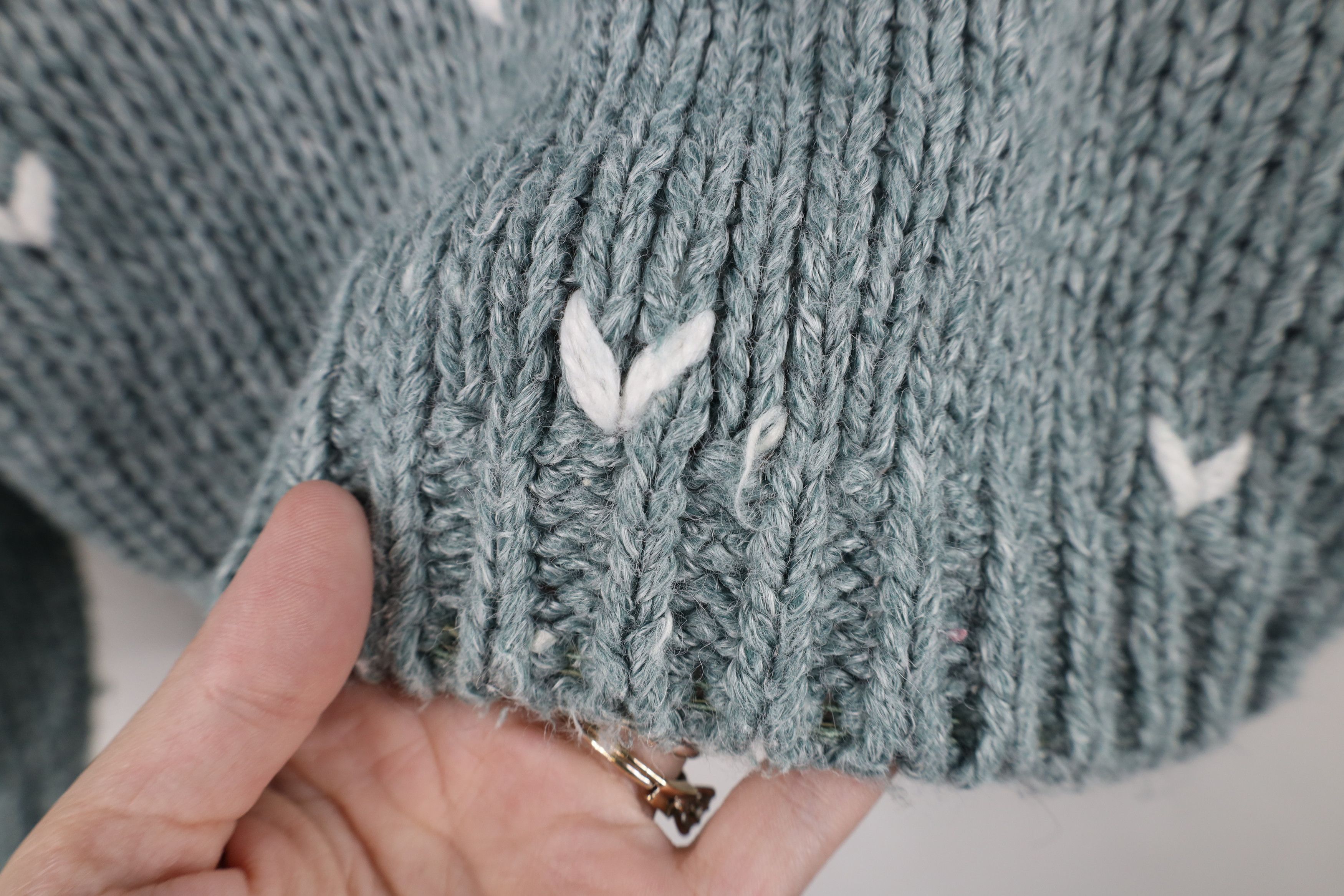 Vintage Vintage 90s Streetwear Embroidered Flower Floral Sweater Size L / US 10 / IT 46 - 4 Thumbnail
