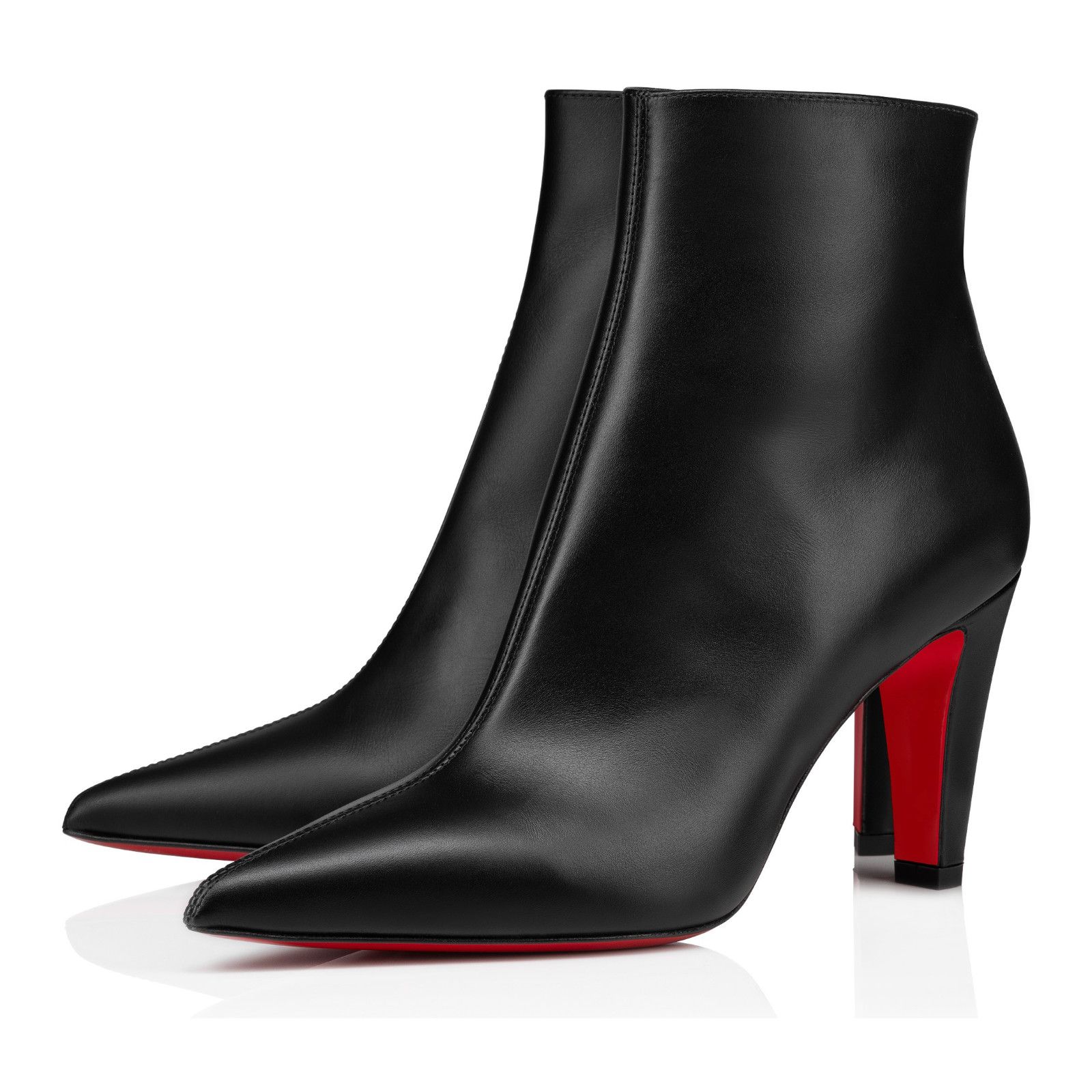 Christian Louboutin Christian Louboutin Vibella Booty 85 Black Leather Bootie 38 Size US 8 / IT 38 - 1 Thumbnail