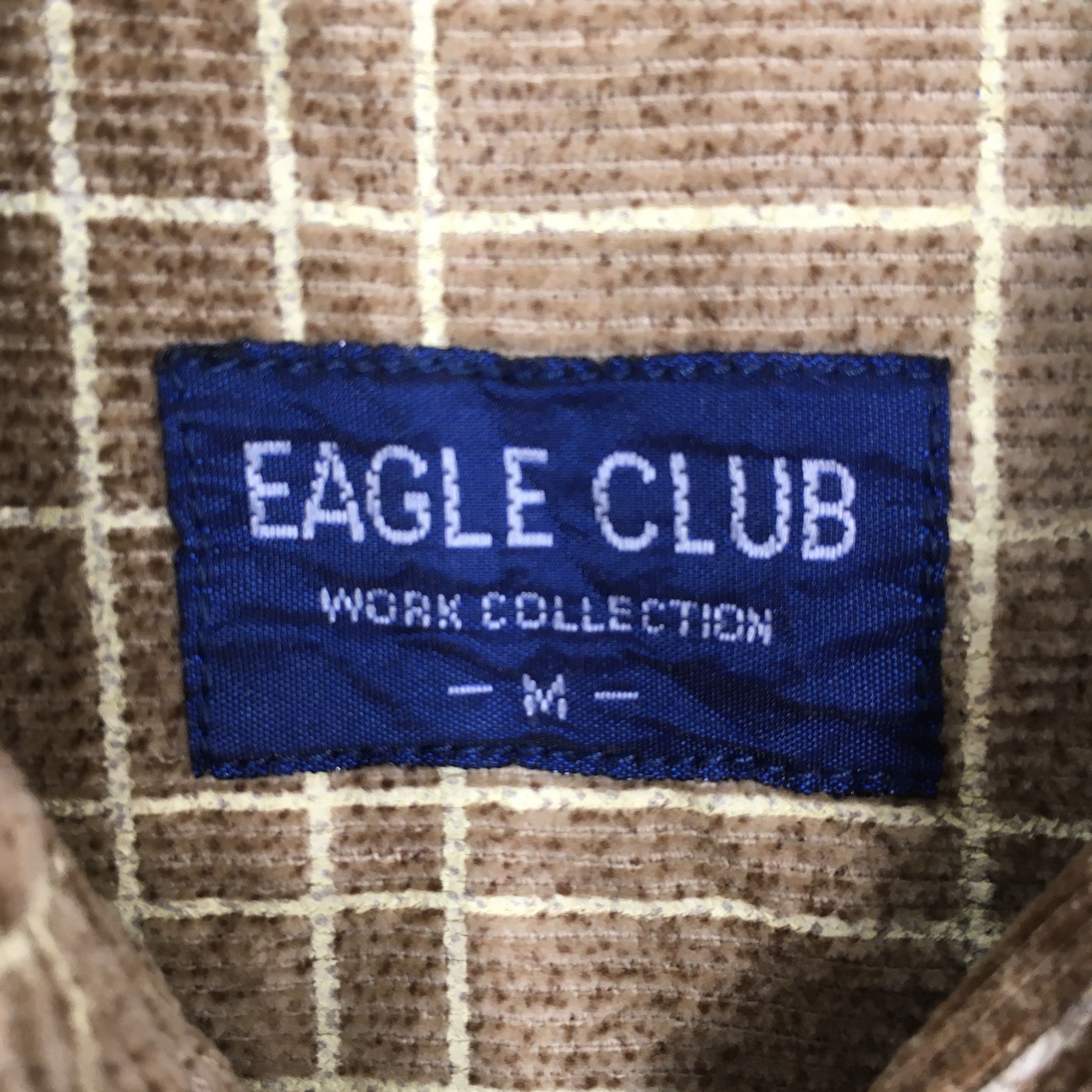 Flannel Vintage 90s Eagle Club Checkered Brown Shirt Flannel Medium Size US M / EU 48-50 / 2 - 5 Thumbnail