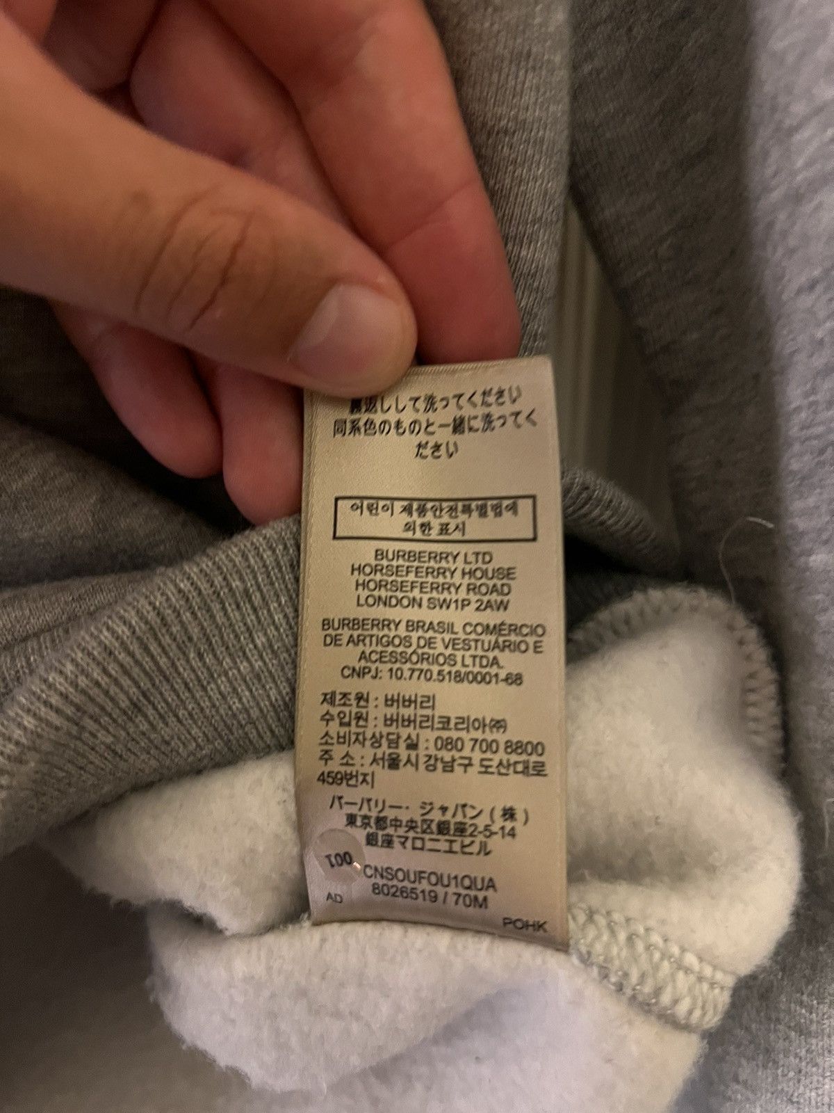 Burberry Burberry Round-neck Sweatshirt Grey Size US S / EU 44-46 / 1 - 6 Thumbnail
