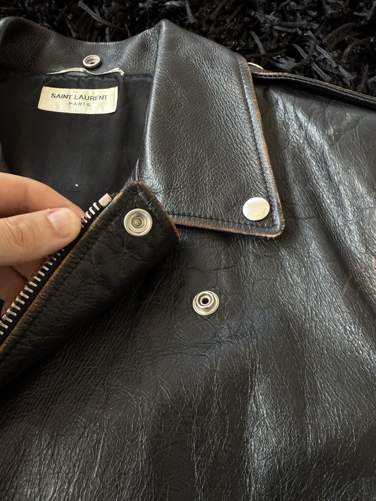 Saint Laurent Paris Saint Laurent Leather Jacket Size US L / EU 52-54 / 3 - 4 Thumbnail