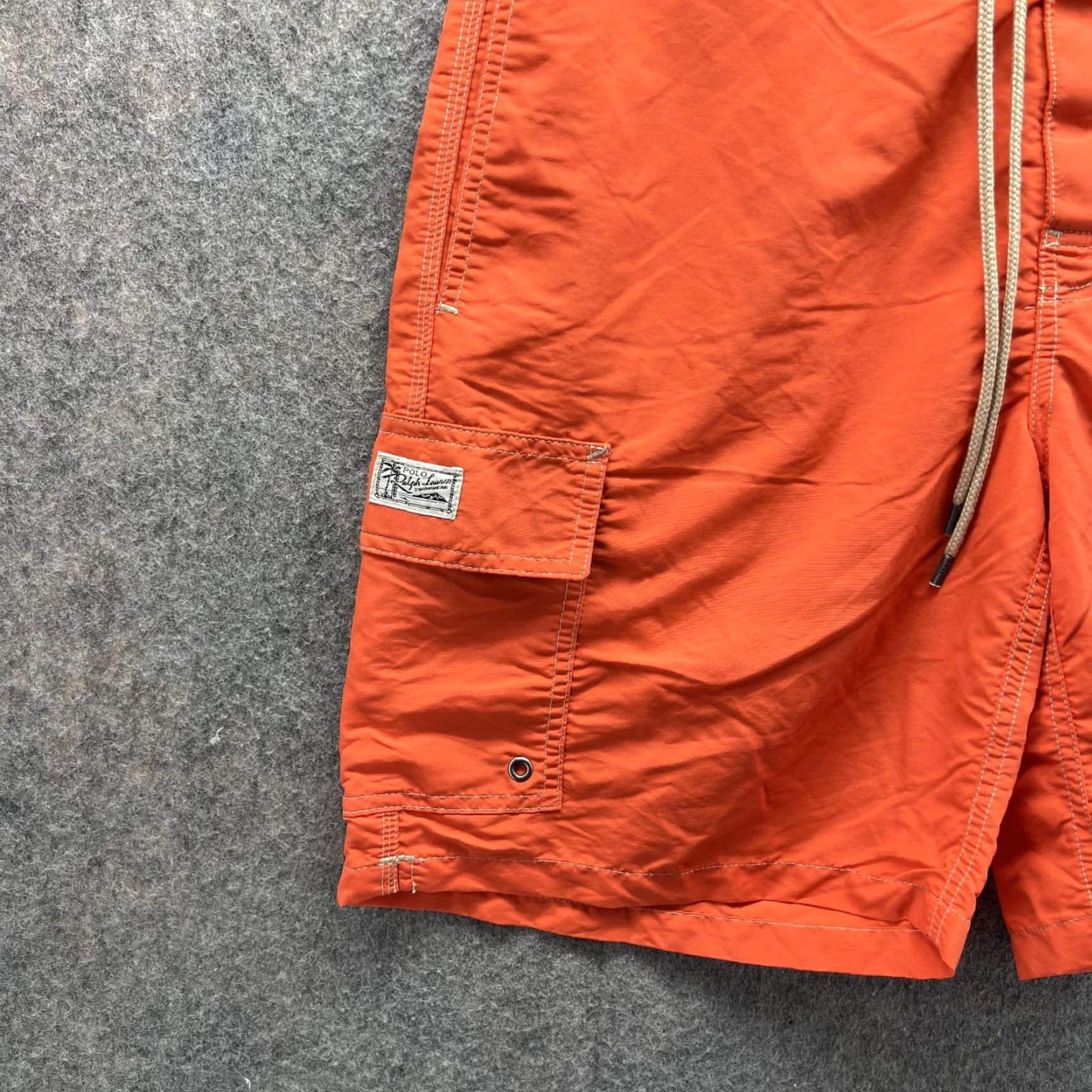Polo Ralph Lauren Polo Ralph Lauren Shorts Men Large Lined Orange Swimwear Drawstring Bottoms Size US L / EU 52-54 / 3 - 3 Thumbnail