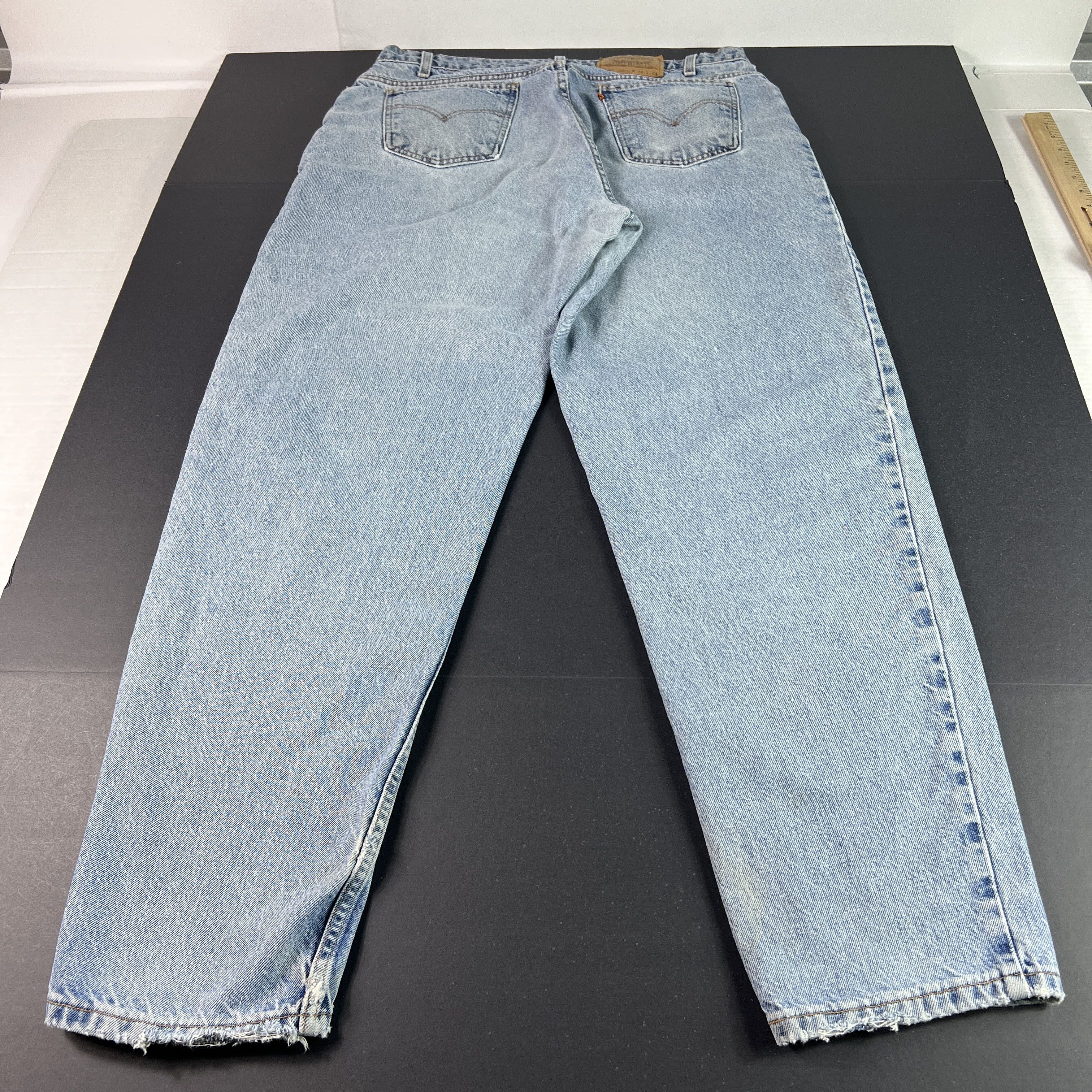 Levi's VTG 90s Levis Jeans 560 Loose Tapered Blue Denim Orange Tab Size US 37 - 11 Thumbnail