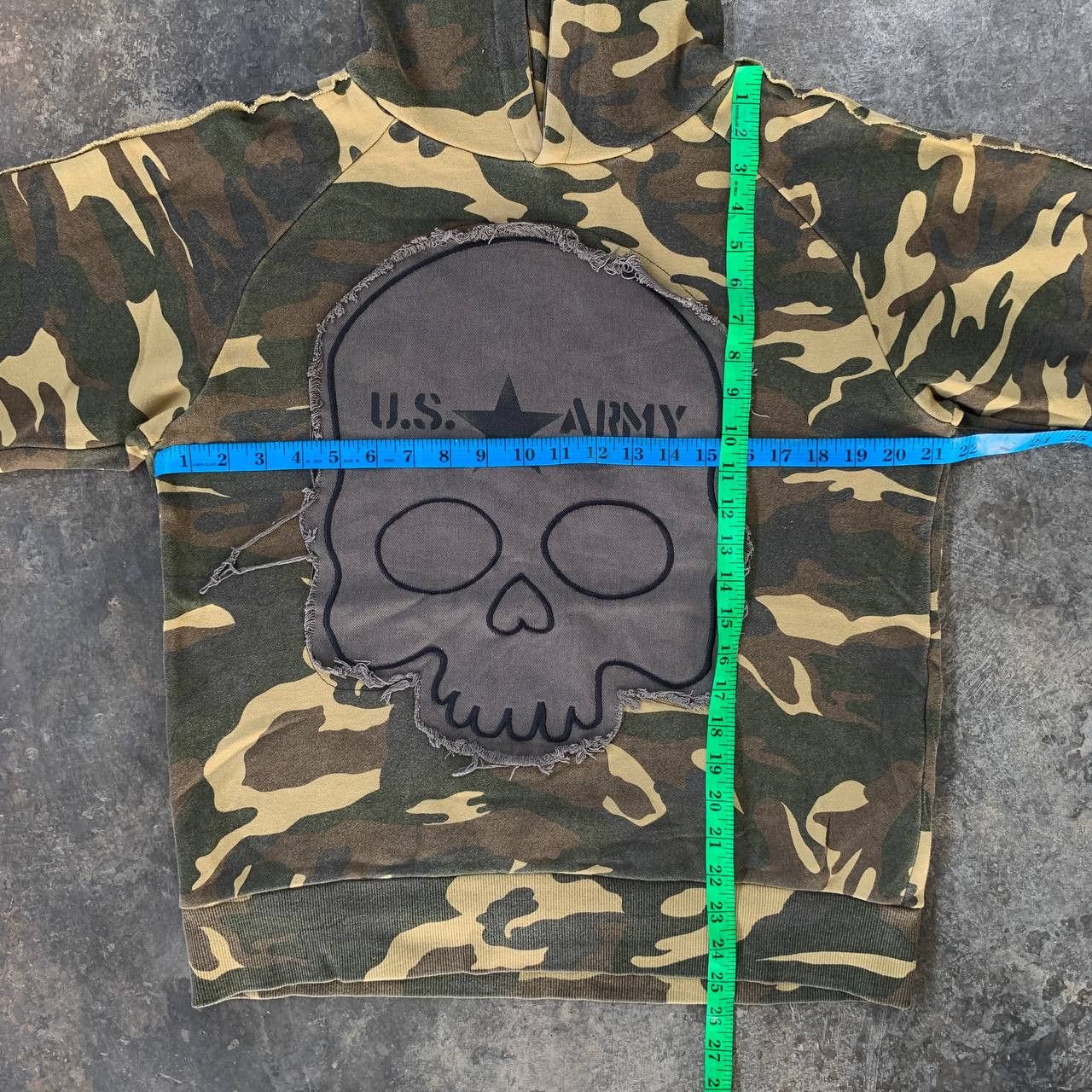 HYDROGEN Vintage Y2K HYDROGEN Big Skull Logo Army Hoodie Size US M / EU 48-50 / 2 - 8 Thumbnail