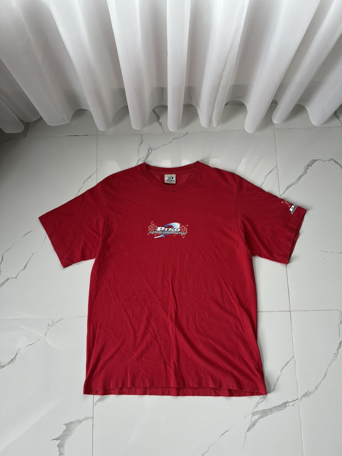 Japanese Brand × Vintage 90’s PIKO HAWAIIAN LONGBOARD WEAR SURF TEE Y2K RARE RETRO Size US L / EU 52-54 / 3 - 2 Thumbnail