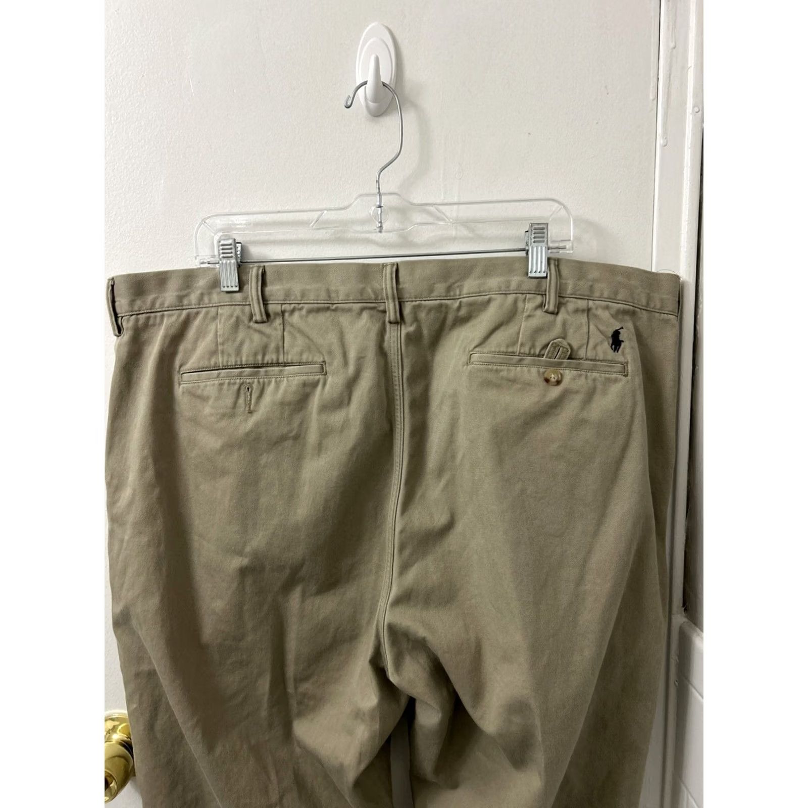 Polo Ralph Lauren Polo Ralph Lauren Chino Pants Mens 42x30 Brown Classic Fit Cotton Twill Chino Pants Stretch Flat Front Straight Leg Mens Long Regular Brown Size US XL / EU 56 / 4 - 6 Thumbnail