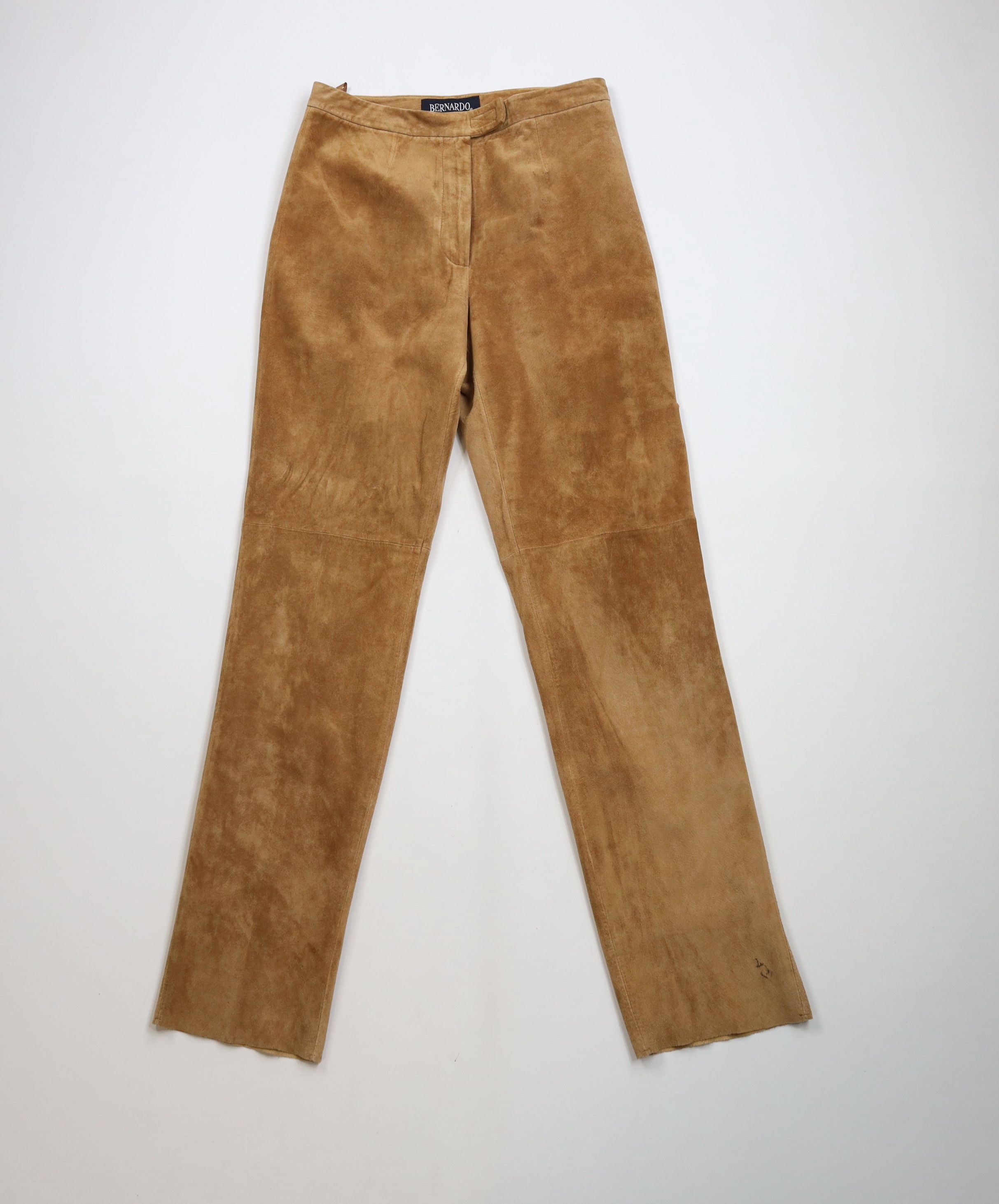 Vintage Vintage 90s Streetwear Leather Straight Leg Pants Brown Size 28" / US 6 / IT 42 - 1 Thumbnail