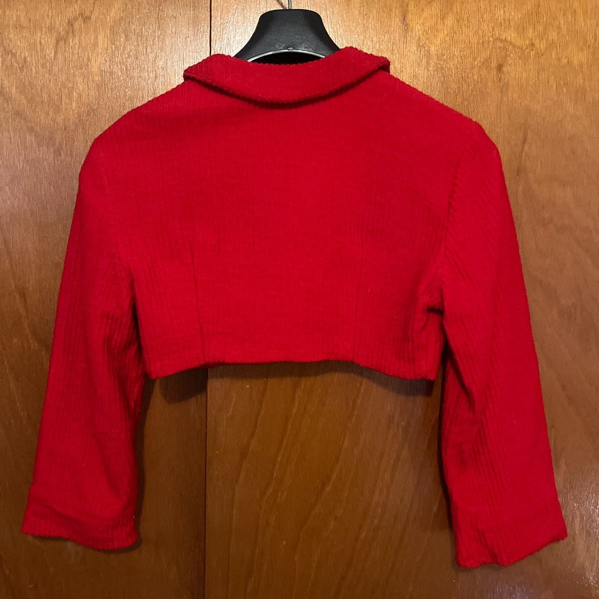 Vintage Rare red cropped button-up jacket. Size XS / US 0-2 / IT 36-38 - 3 Thumbnail
