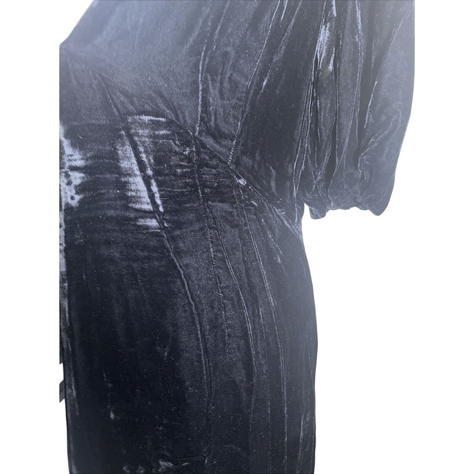 RHODE RHODE Black Velvet W/ Ruffle Hem MAXI DRESS Size 12 Lined Size XL / US 12-14 / IT 48-50 - 2 Thumbnail