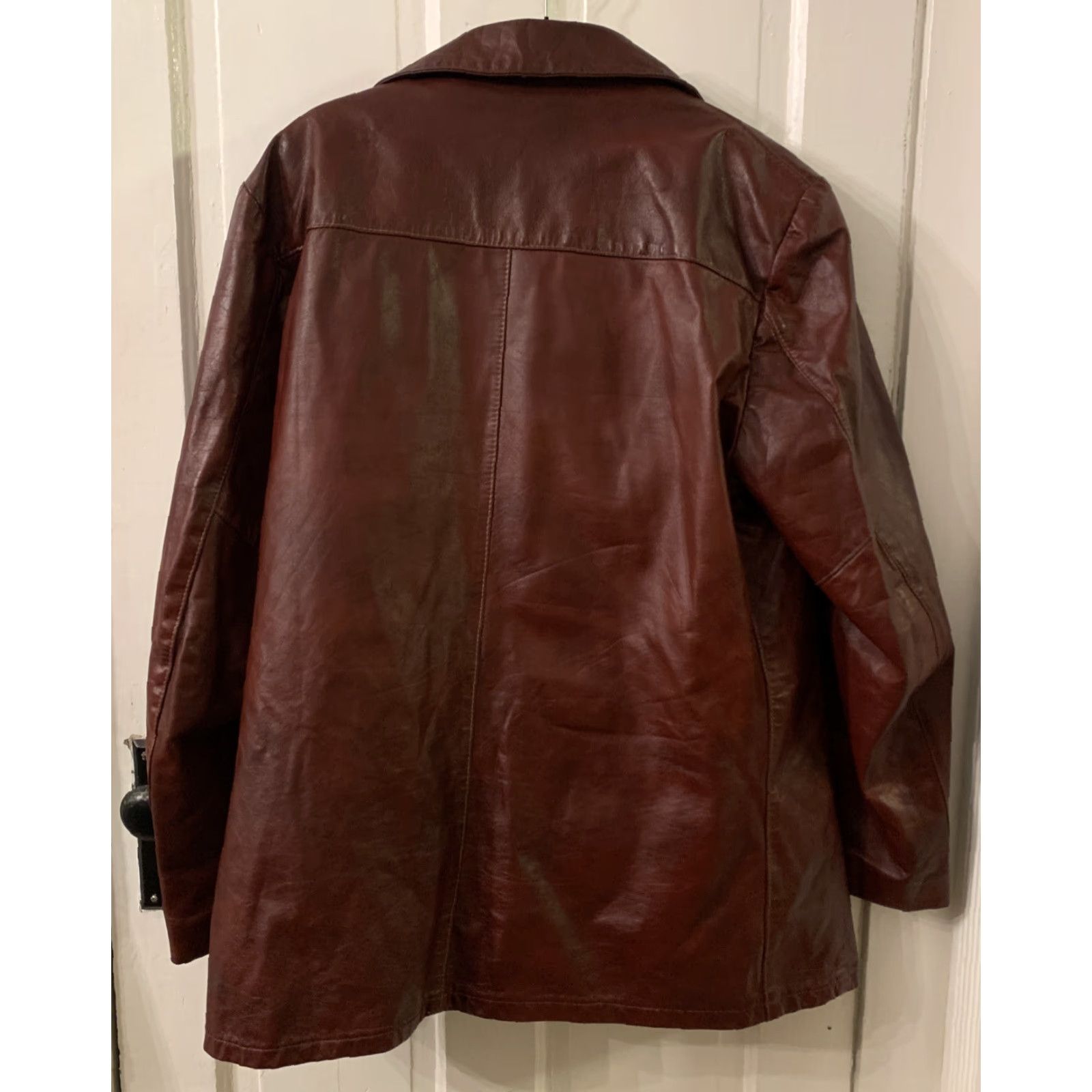 Vintage VINTAGE Leather Coat 3 Button Sherpa Lined Size 46L Men Brown Coat Mens Leather Coat 46-L 3-Button Sherpa Size US S / EU 44-46 / 1 - 6 Thumbnail