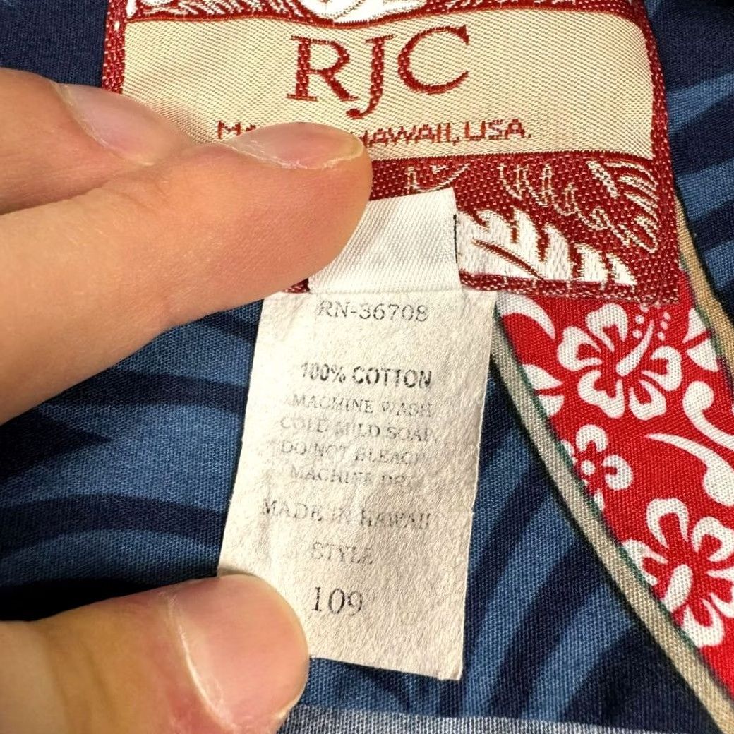 Vintage VINTAGE RJC Hawaiian Shirt Men 3XL Floral Beach Short Sleeve Shirt Mens Blue Floral 90s California Tropical Size US XXL / EU 58 / 5 - 6 Thumbnail