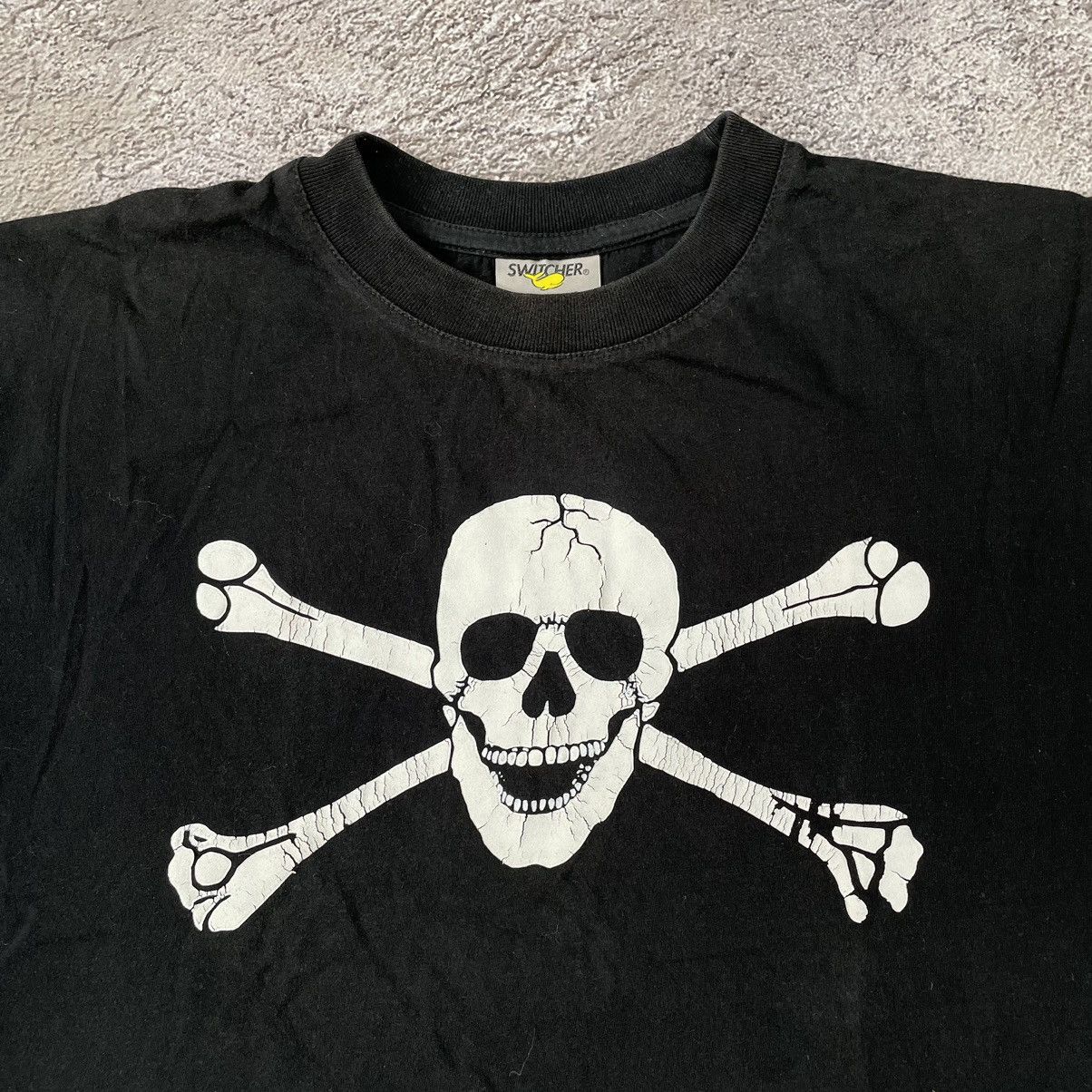 Vintage Vintage Y2K Skull Bones Graphic Tee Punk Streetwear Black S Size US S / EU 44-46 / 1 - 5 Thumbnail