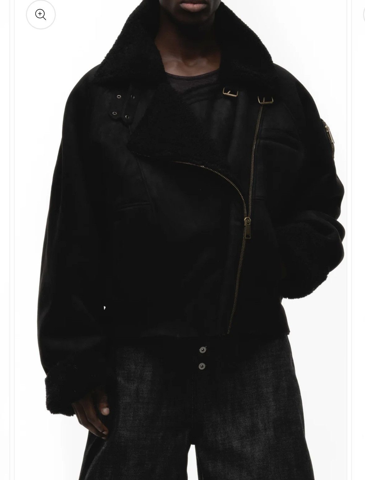 No Faith Studios No faith studios black heavy flight shearling