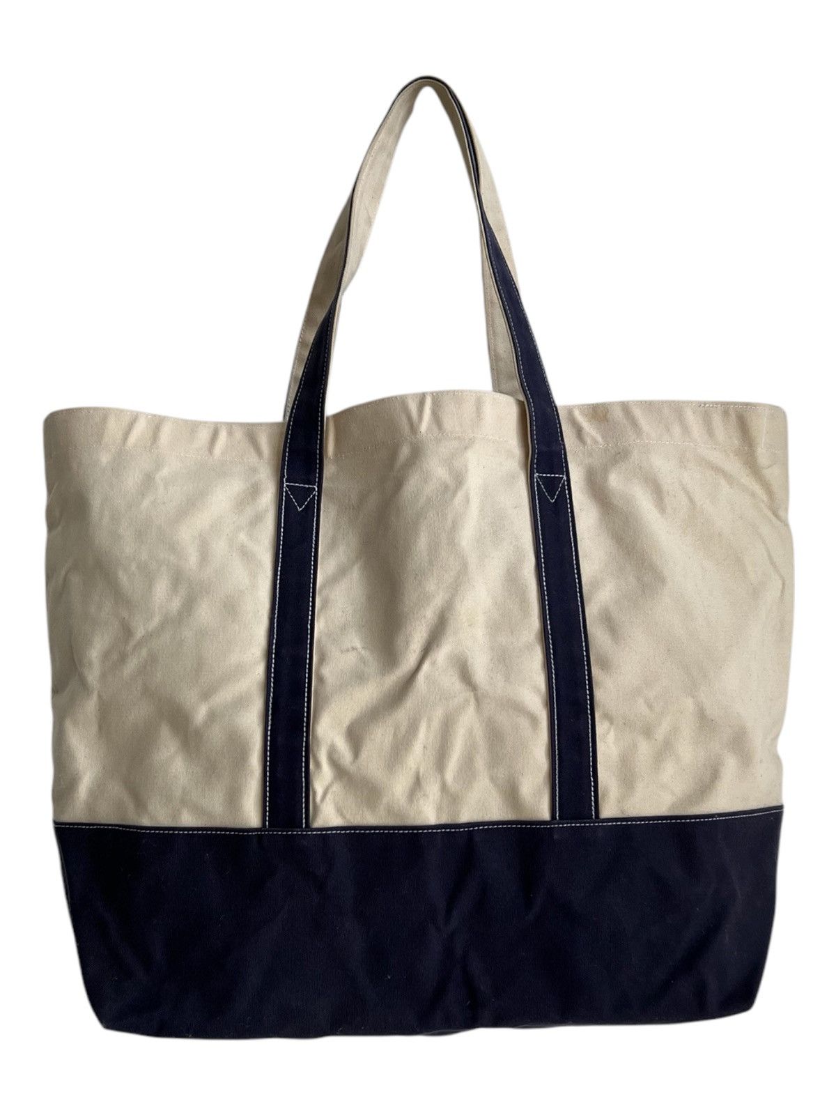 Comme des Garcons Vintage Hosono 🇯🇵 Hanpu Big Navy Canvas Boat LL Bean Tote Bag Size ONE SIZE - 6 Thumbnail