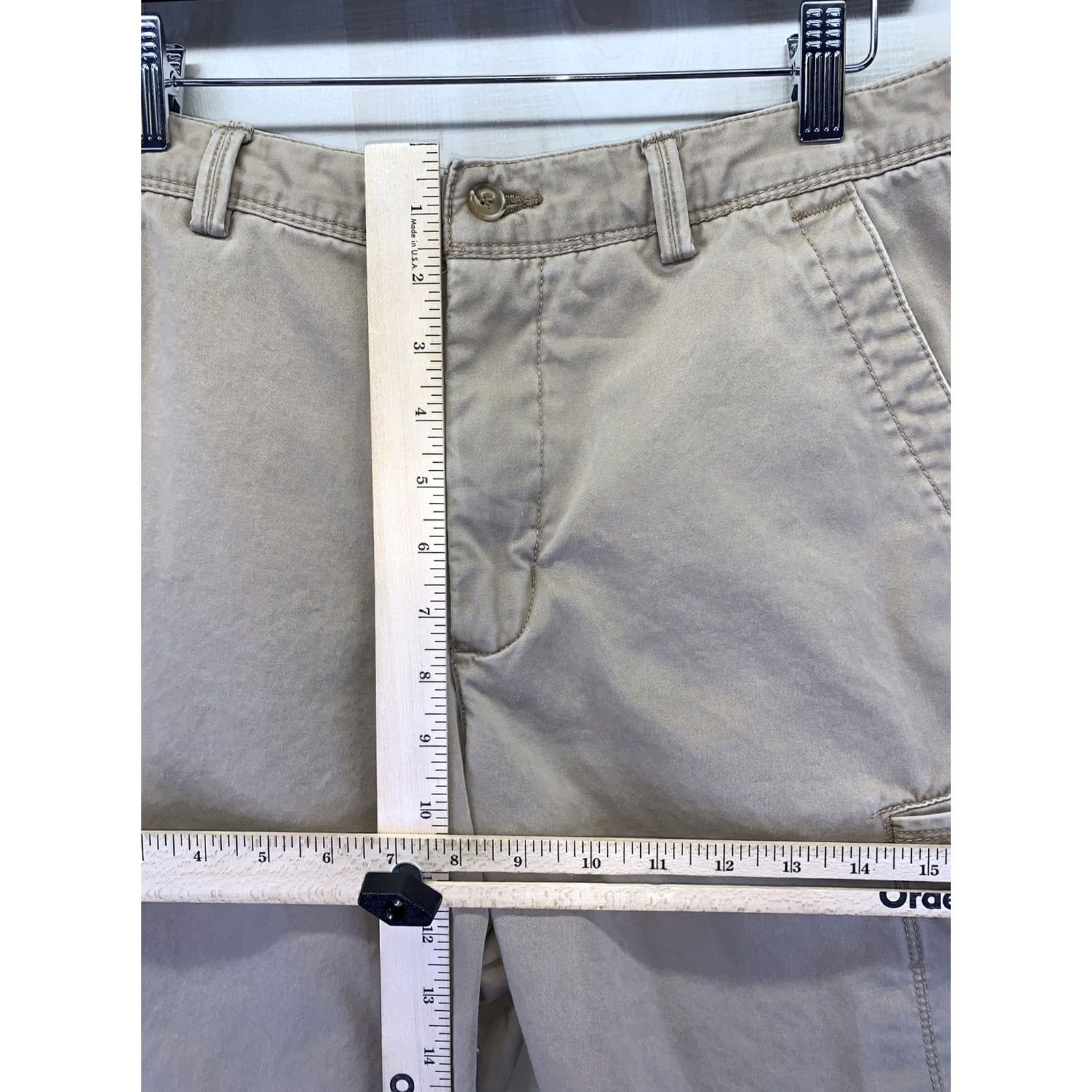 Tasso Elba Tasso Elba Mens Shorts Cargo Khaki 100% Cotton SZ 30-4993 Beige Cargo Pocket Flat Front Regular Inseam See Photo Mens Size US 30 / EU 46 - 3 Thumbnail
