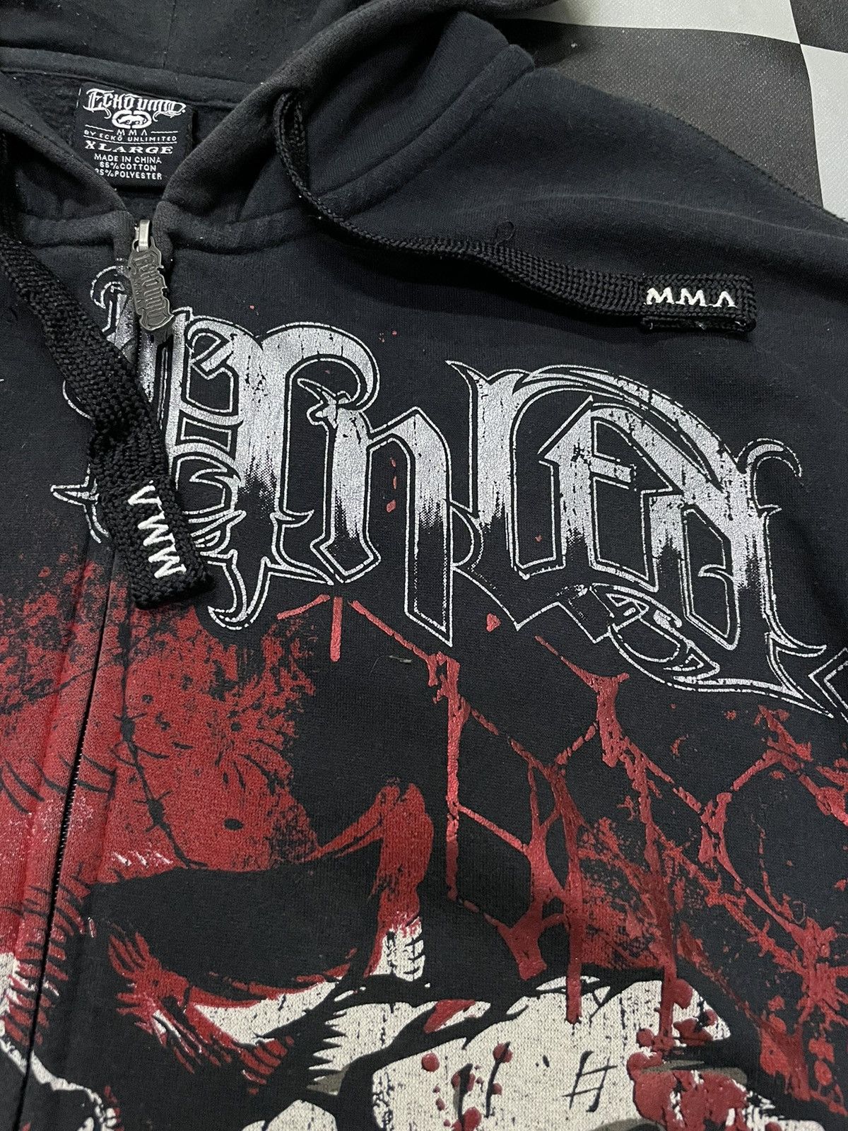 Affliction 2000s Ecko M.M.A Elite Affliction Skull Hoodie Size US XL / EU 56 / 4 - 12 Thumbnail