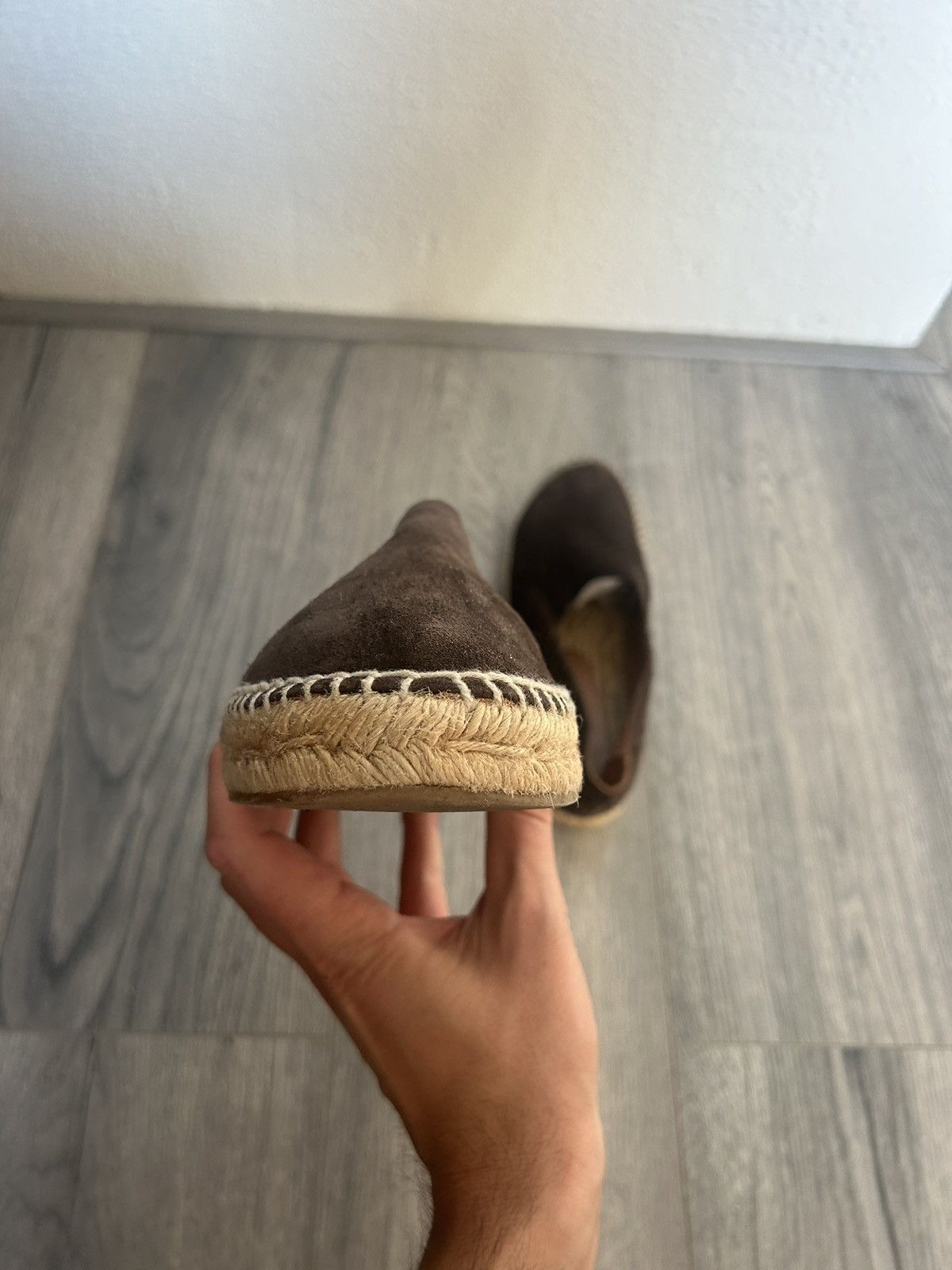 Bottega Veneta Bottega Veneta Suede Intrecciato Espadrilles - Brown Size US 7 / EU 40 - 8 Thumbnail