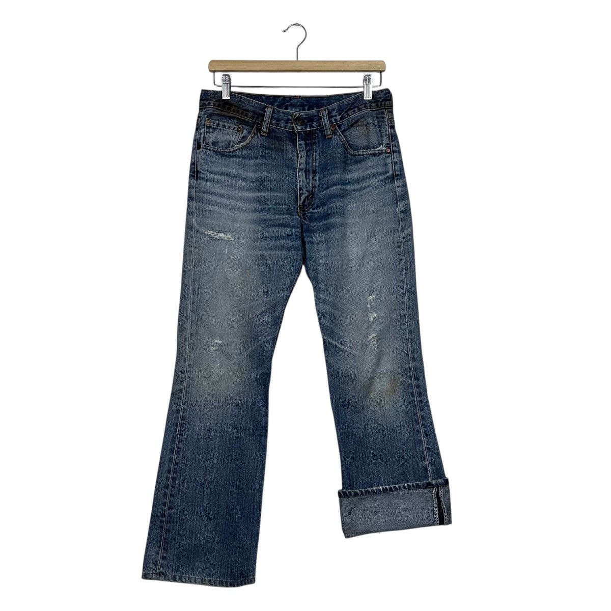 Levi's Vintage Levis Disressed Flare Denim Jeans Size US 30 / EU 46 - 7 Thumbnail