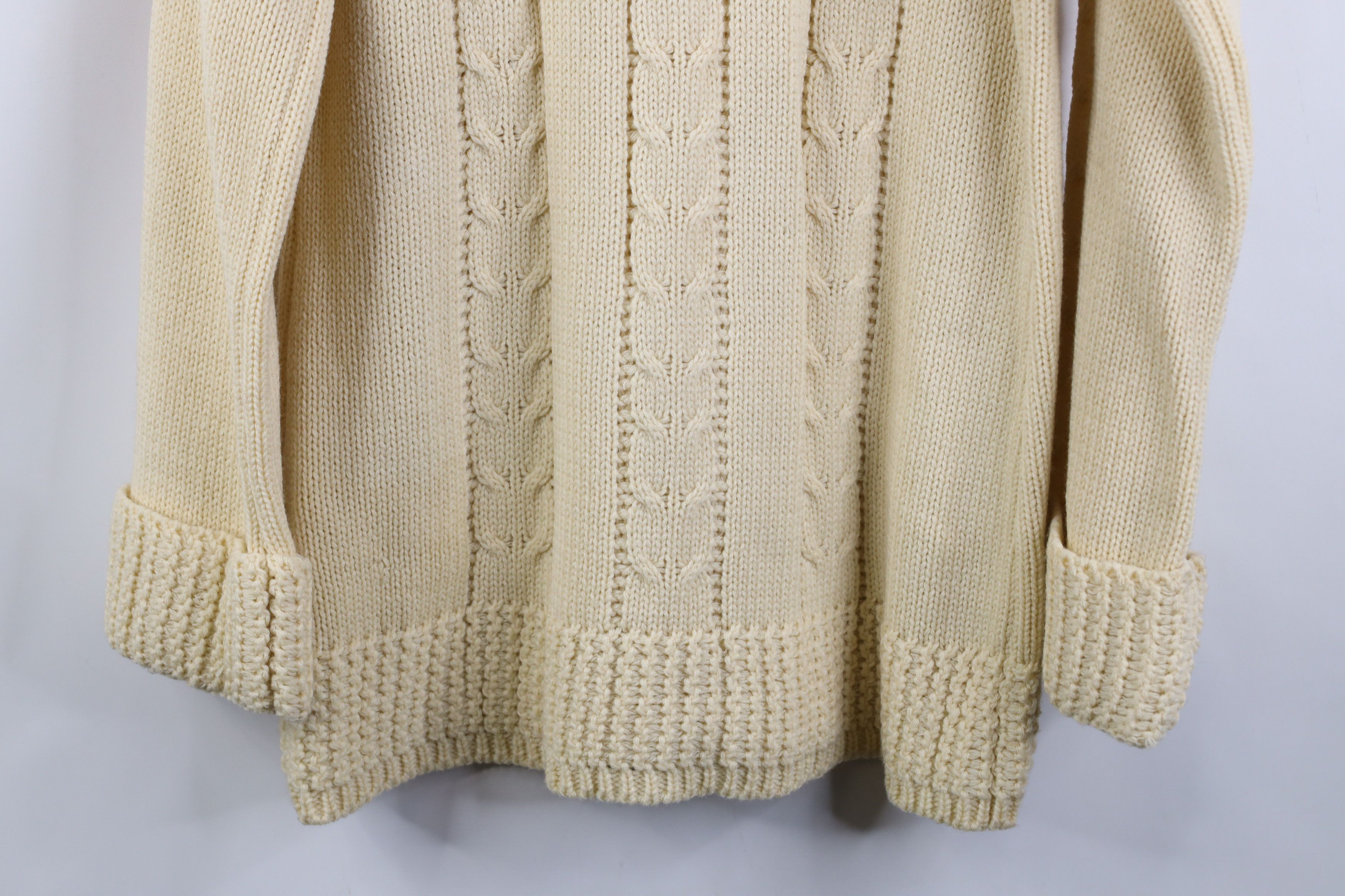 Vintage Deadstock Vintage 60s 70s Fisherman Knit Cardigan Sweater Size M / US 6-8 / IT 42-44 - 13 Thumbnail
